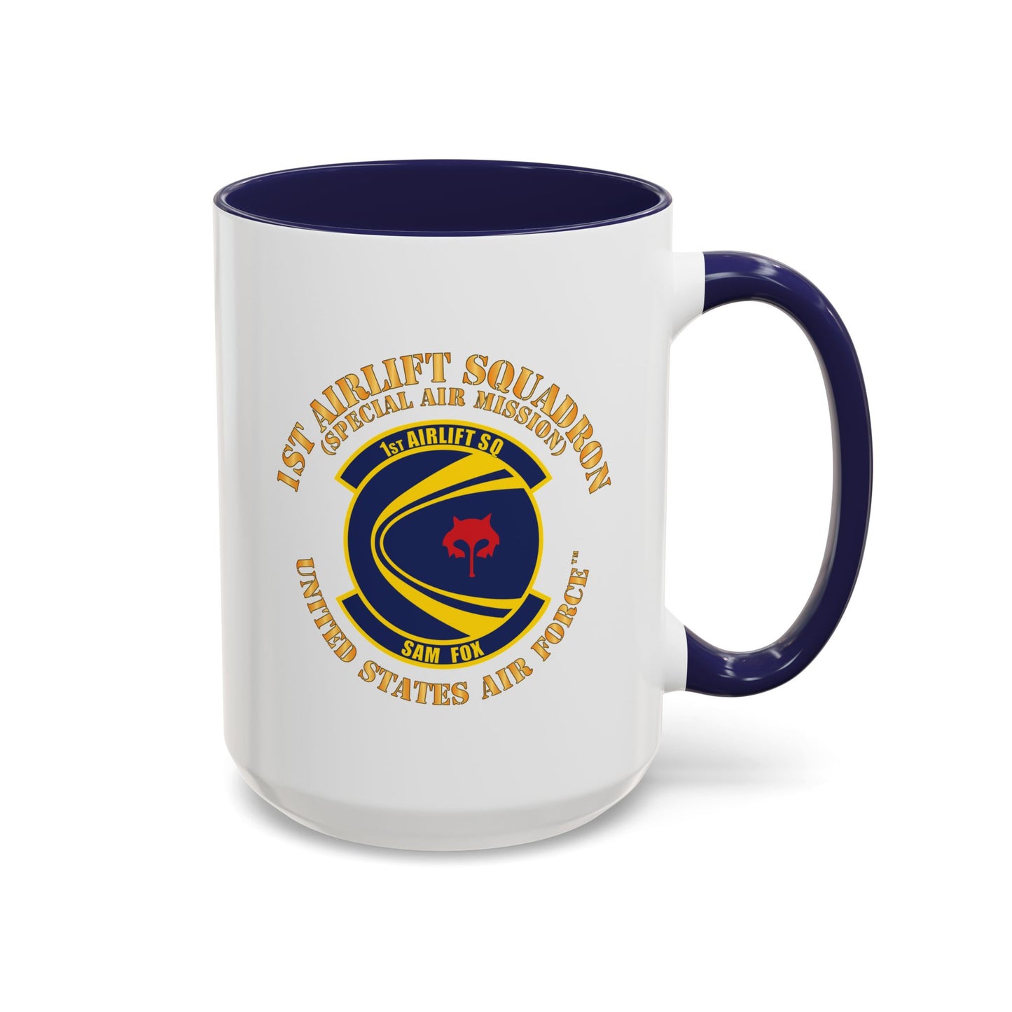 Accent Coffee Mug (11oz & 15oz) - USAF - 1st Airlift Squadron X 300
