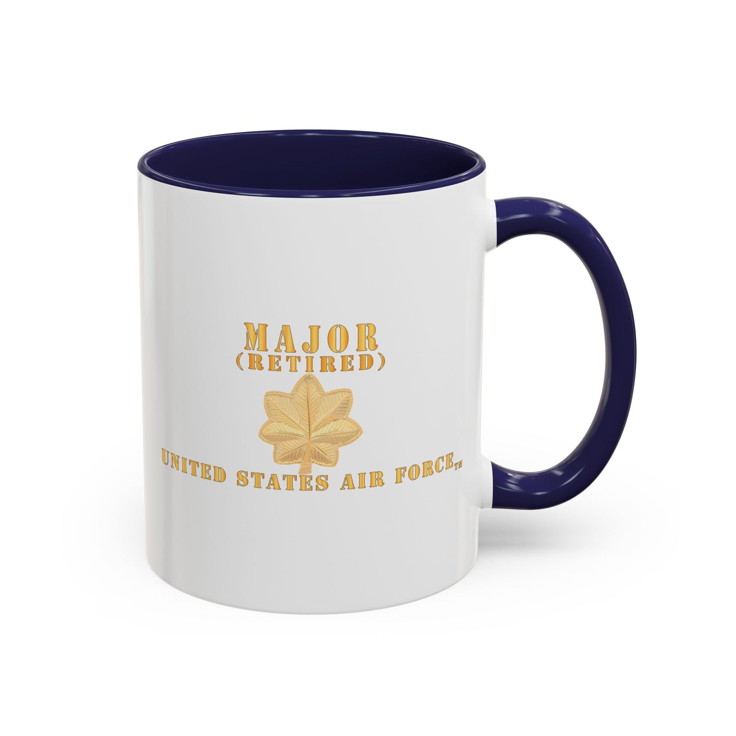 Accent Coffee Mug (11oz & 15oz) - USAF - Major - MAJ - Retired X 300