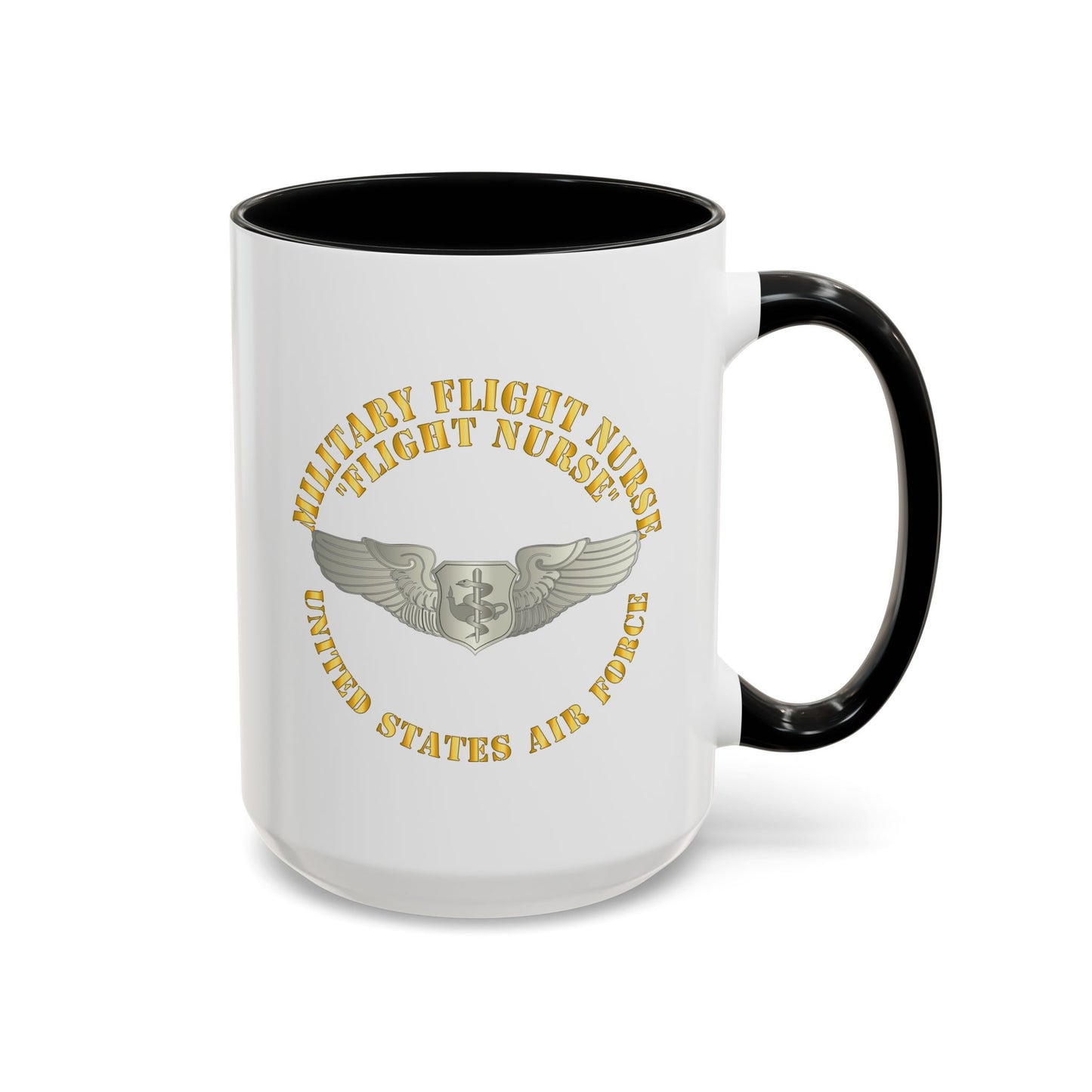 Accent Coffee Mug (11oz & 15oz) - USAF - Military Flight Nurse - Flight Nurse - Basic