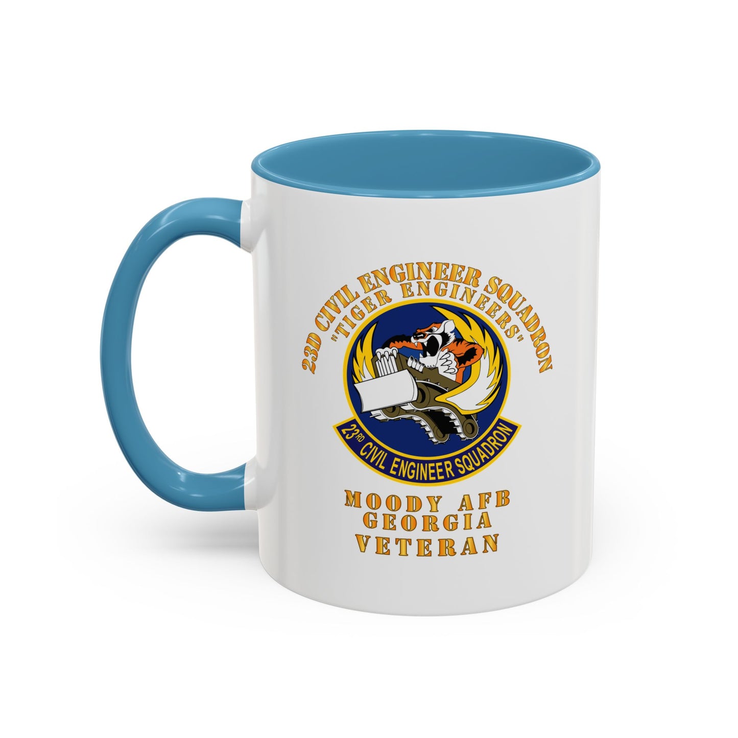 Accent Coffee Mug (11oz & 15oz) - USAF - 23d Civil Engineer Squadron - Tiger Engineers - Moody AFB, GA