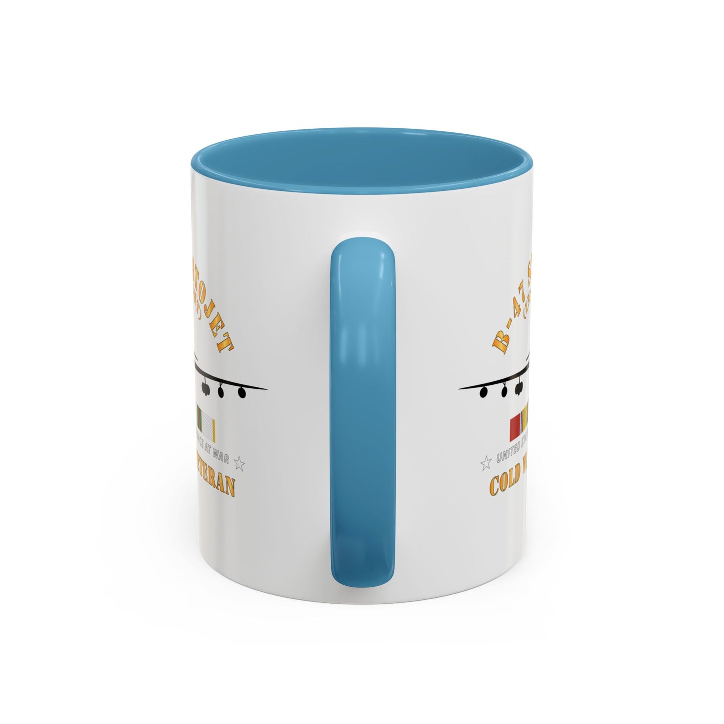 Accent Coffee Mug (11oz & 15oz) - USAF - B-47 Stratojet - In Flt - Silhouette - Cold War Veteran X 300