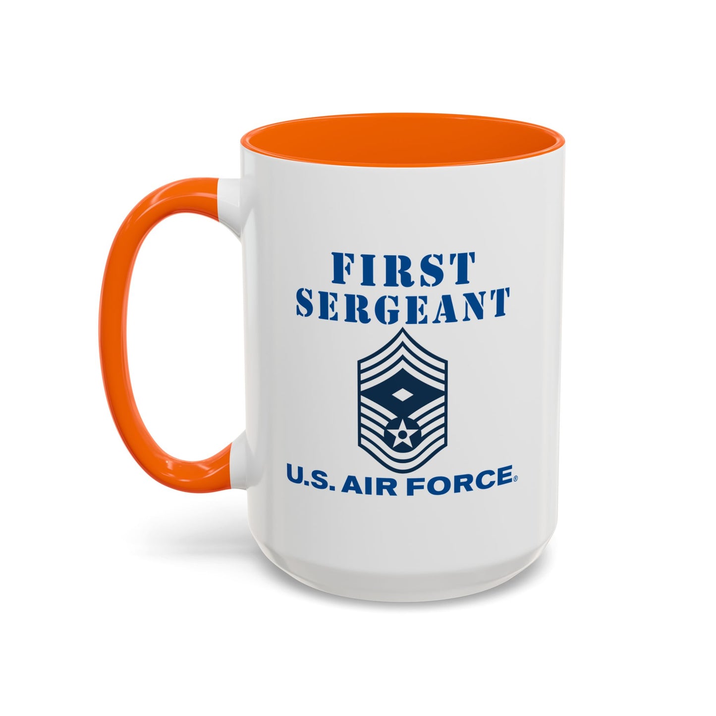 Accent Coffee Mug (11oz & 15oz) - USAF - First Sergeant (E9b) - 2020 - US Air Force w Text X 300