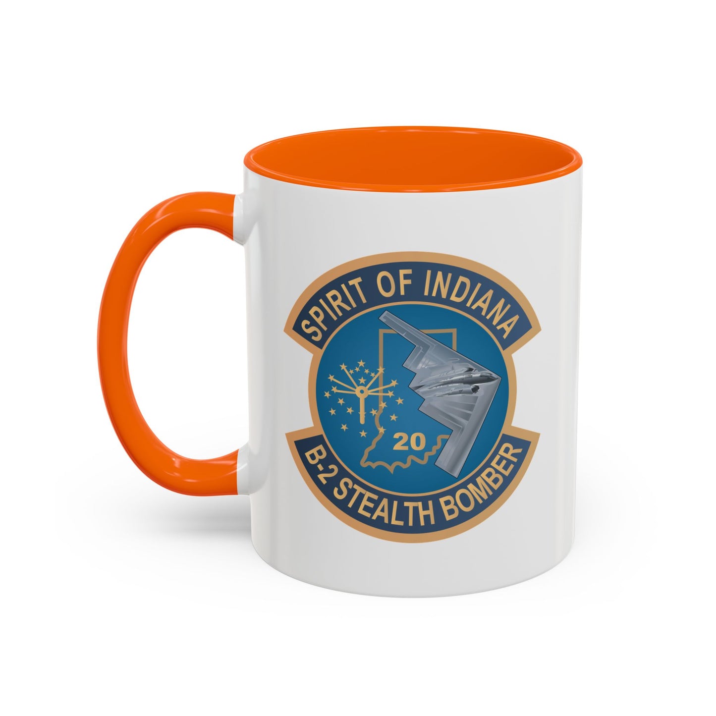 Accent Coffee Mug (11oz & 15oz) - USAF - B2 - Spirit of Indiana - Stealth Bomber wo txt X 300