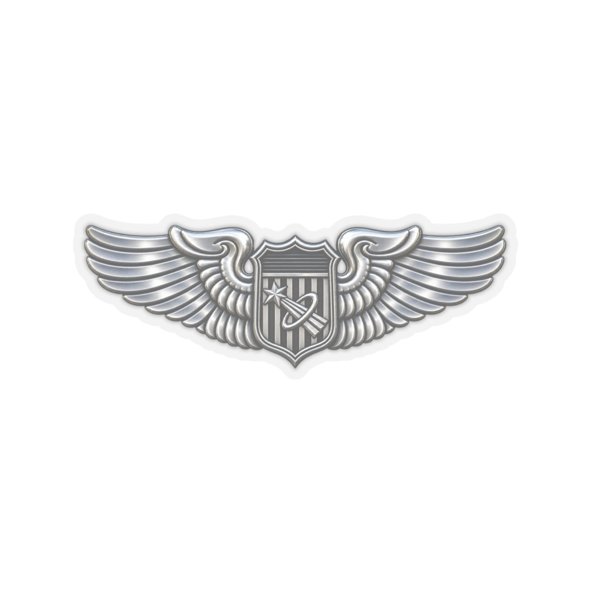 Kiss-Cut Stickers - USAF - Basic Astronaut Badge wo txt - 3D - Enhanced