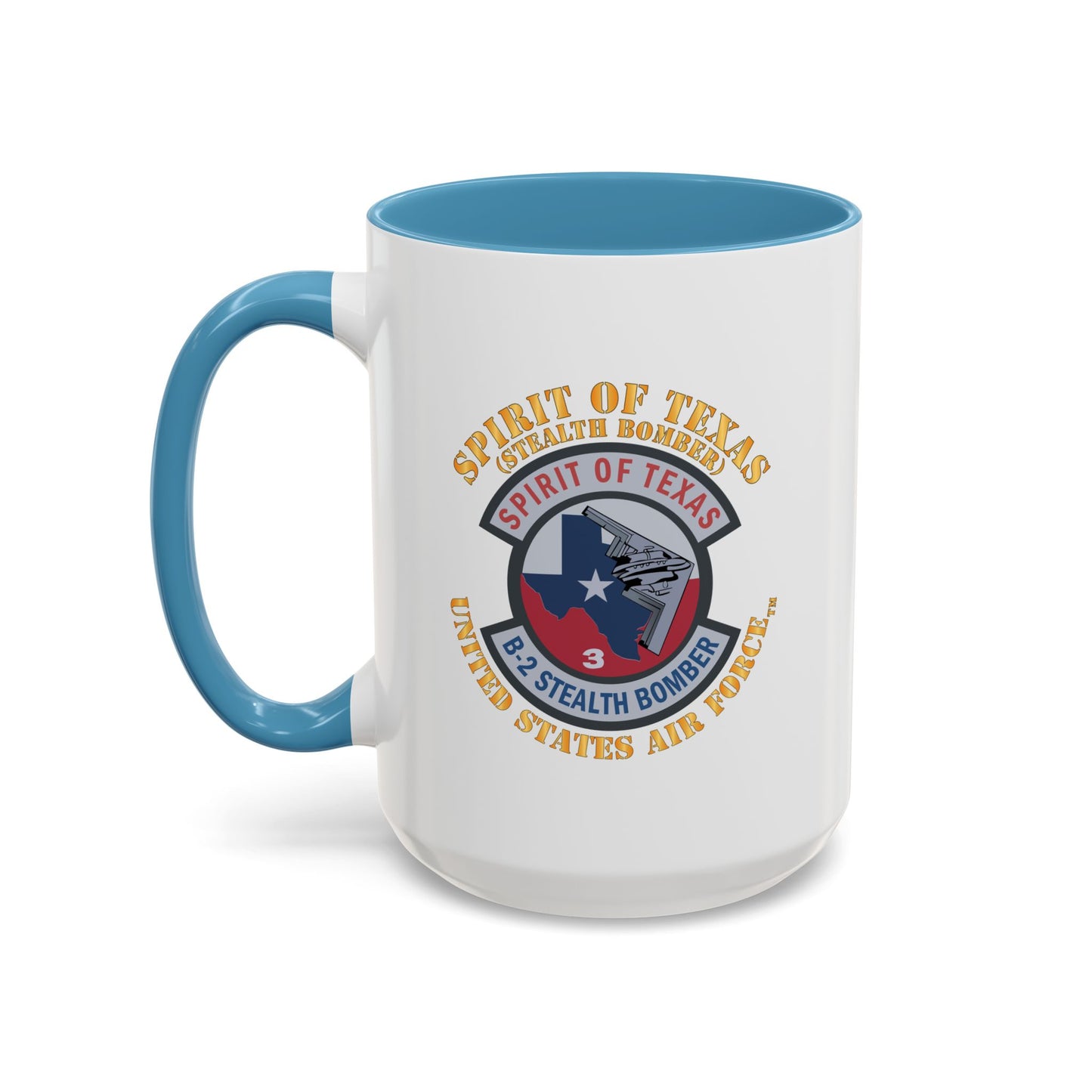 Accent Coffee Mug (11oz & 15oz) - USAF - B2 - Spirit of Texas - Stealth Bomber X 300