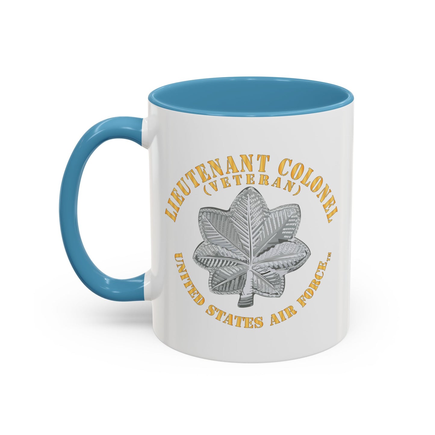 Accent Coffee Mug (11oz & 15oz) - USAF - Lieutenant Colonel - LTC - Veteran - TM X 300