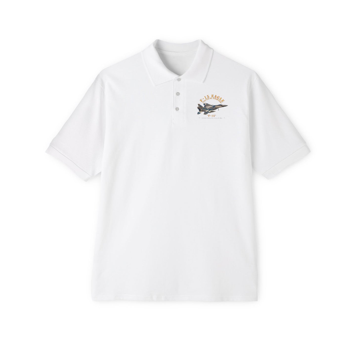 Men's Piqué Polo - USAF - F15 Eagle - F15