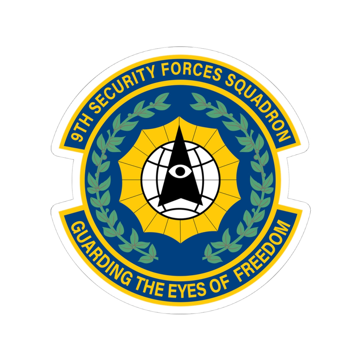 Kiss-Cut Stickers - USAF - 9th Security Forces Squadron wo txt X 300