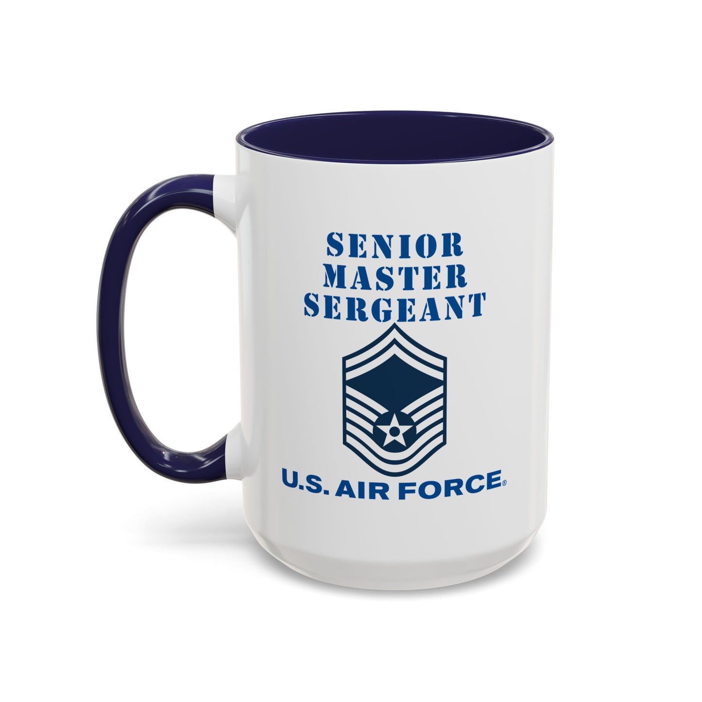 Accent Coffee Mug (11oz & 15oz) - USAF - Senior Master Sergeant (E8a) - 2020 - US Air Force w Text X 300