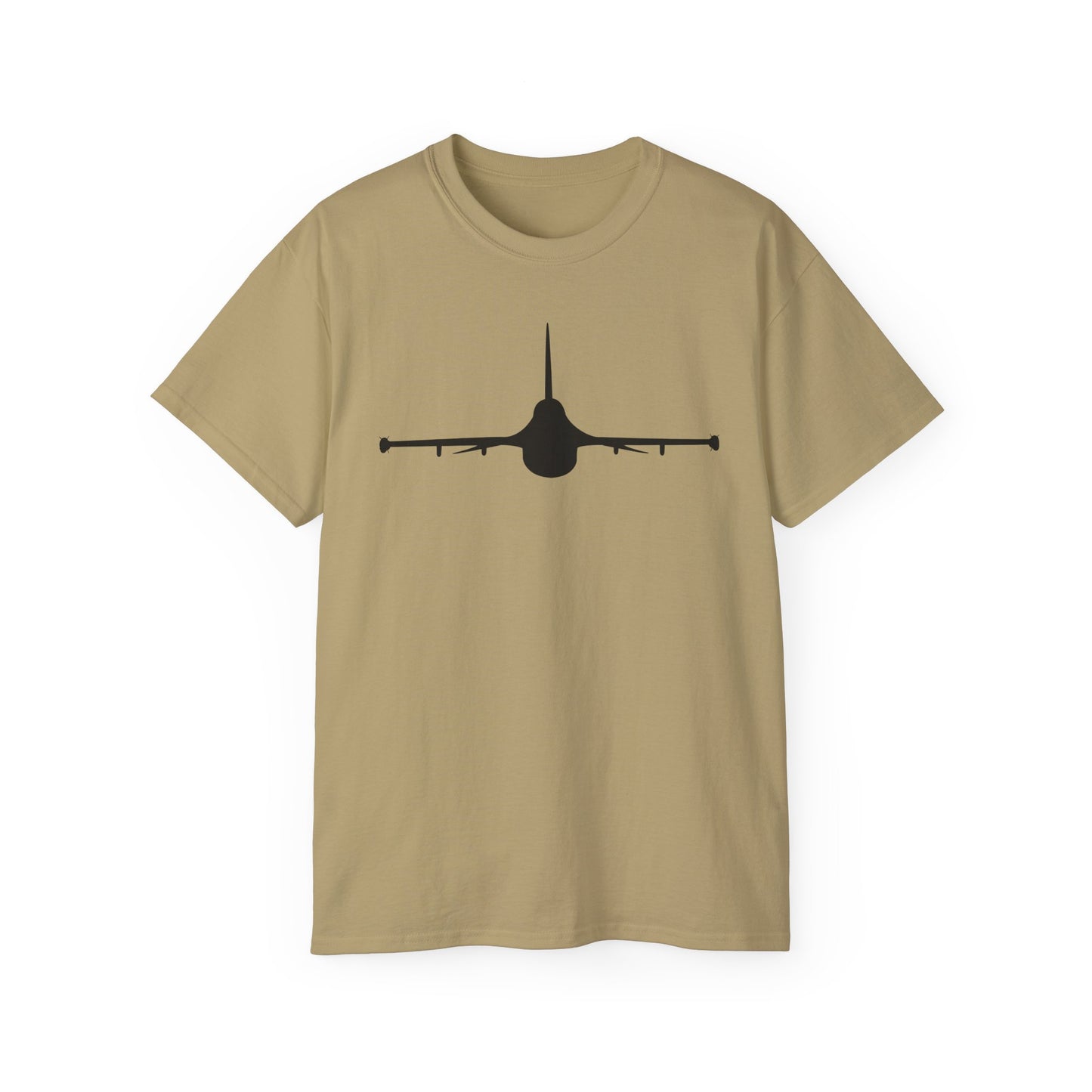 Unisex Ultra Cotton Tee - Aircraft - F-16 - Front - Silhouette wo Txt X 300