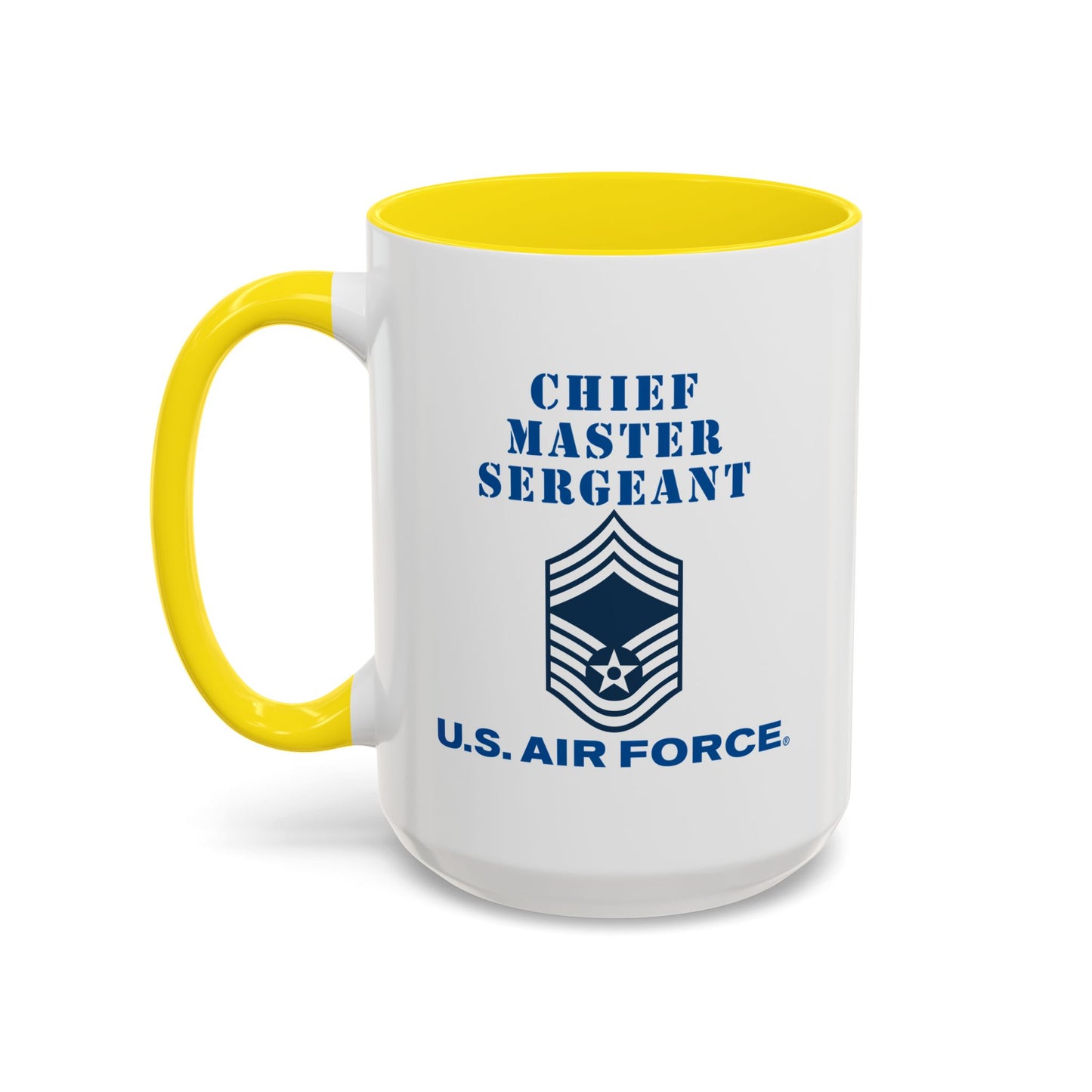 Accent Coffee Mug (11oz & 15oz) - USAF - Chief Master Sergeant (E9a) - 2020 - US Air Force w Text X 300