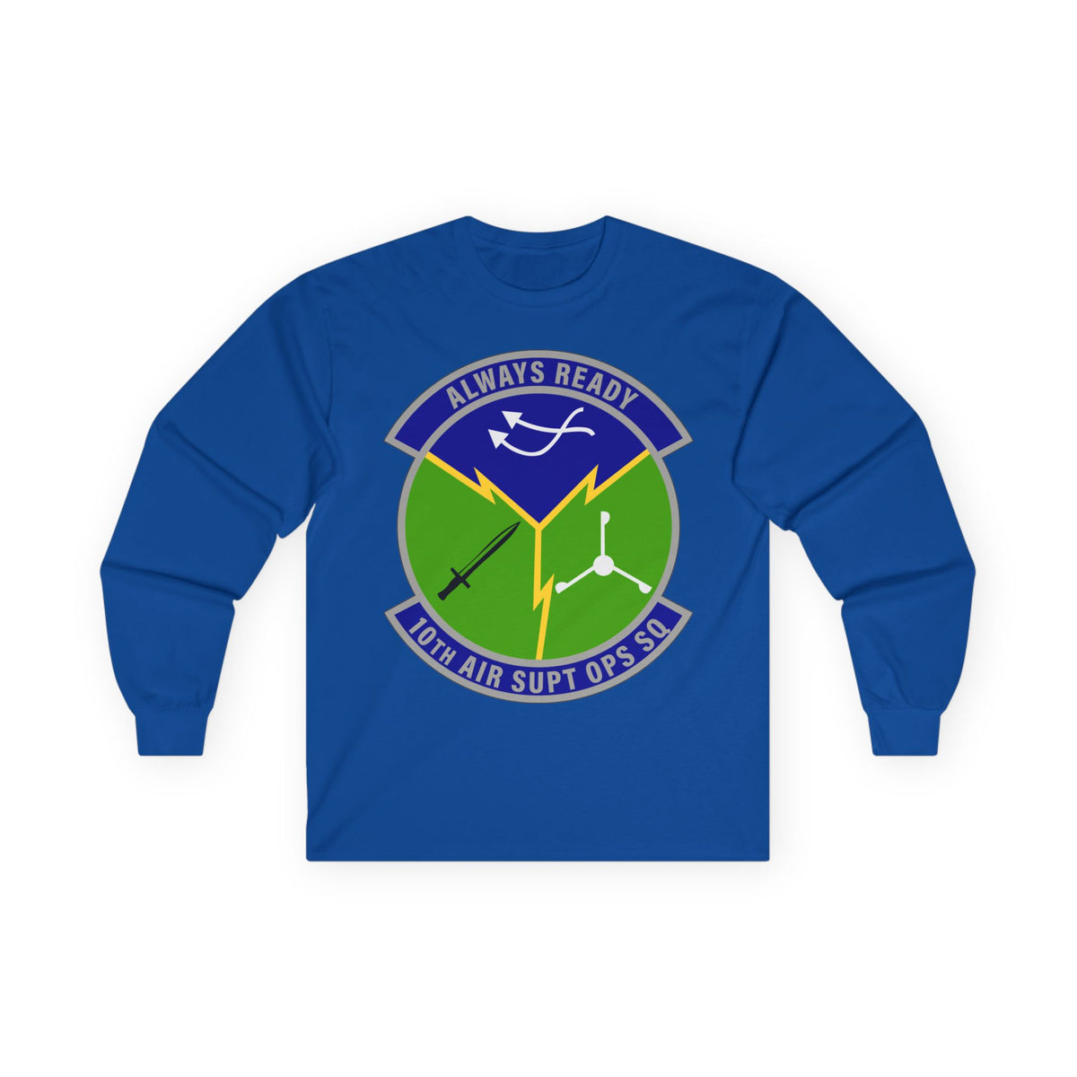 Unisex Ultra Cotton Long Sleeve Tee - USAF - 10th Air Support Operations Squadron wo txt
