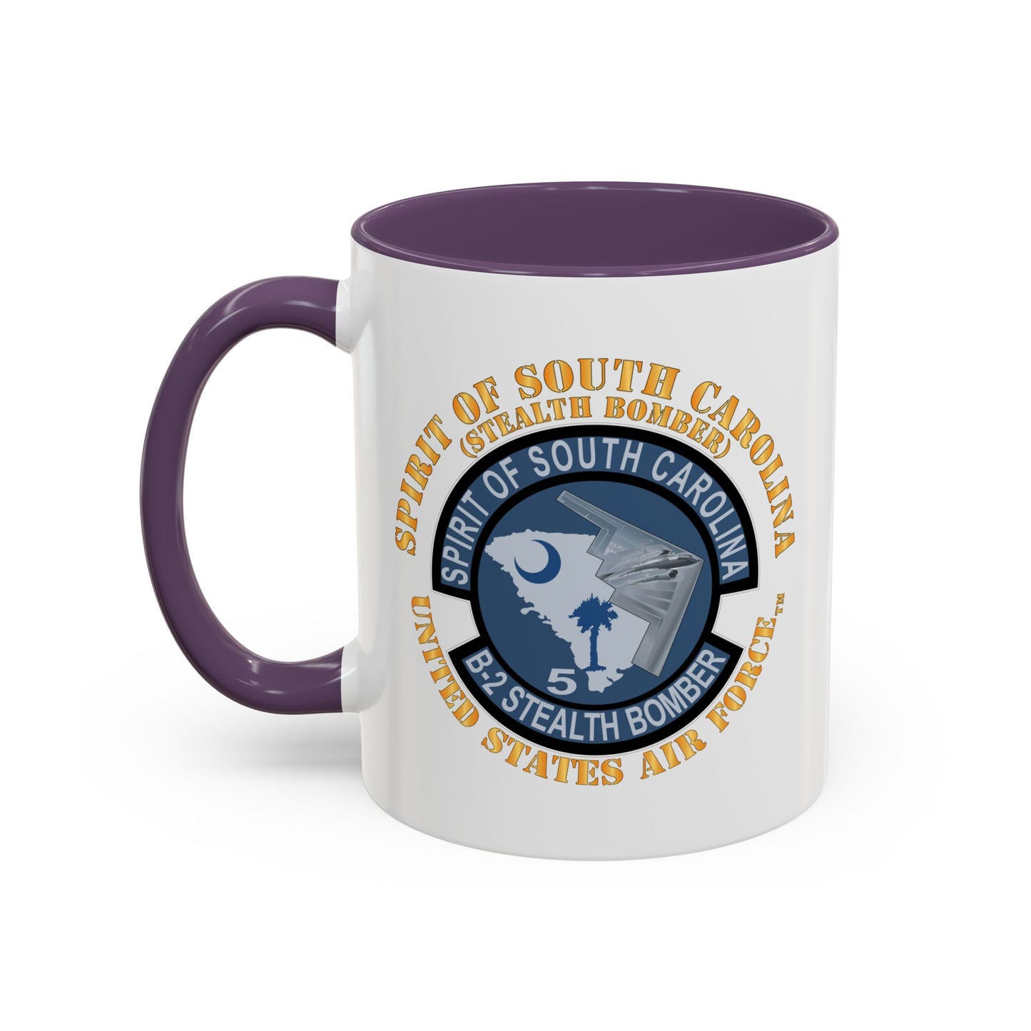Accent Coffee Mug (11oz & 15oz) - USAF - B2 - Spirit of South Carolina Stealth Bomber X 300