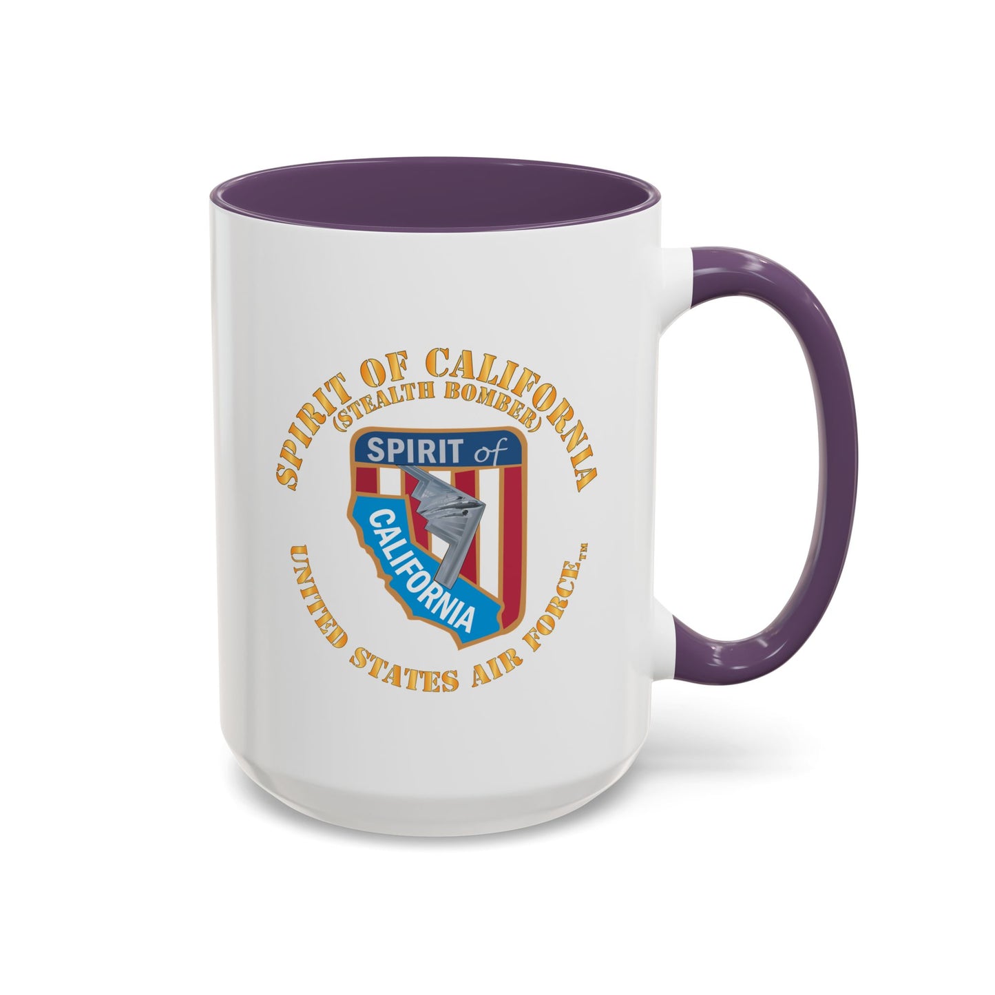 Accent Coffee Mug (11oz & 15oz) - USAF - B2 - Spirit of California - Stealth Bomber X 300