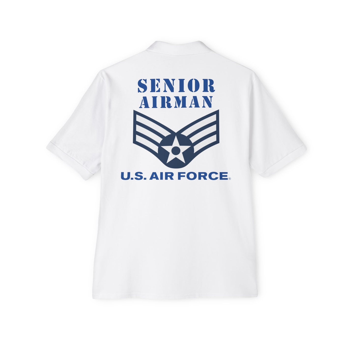 Men's Piqué Polo - USAF - Senior Airman (E4) - 2020 - US Air Force w Text X 300