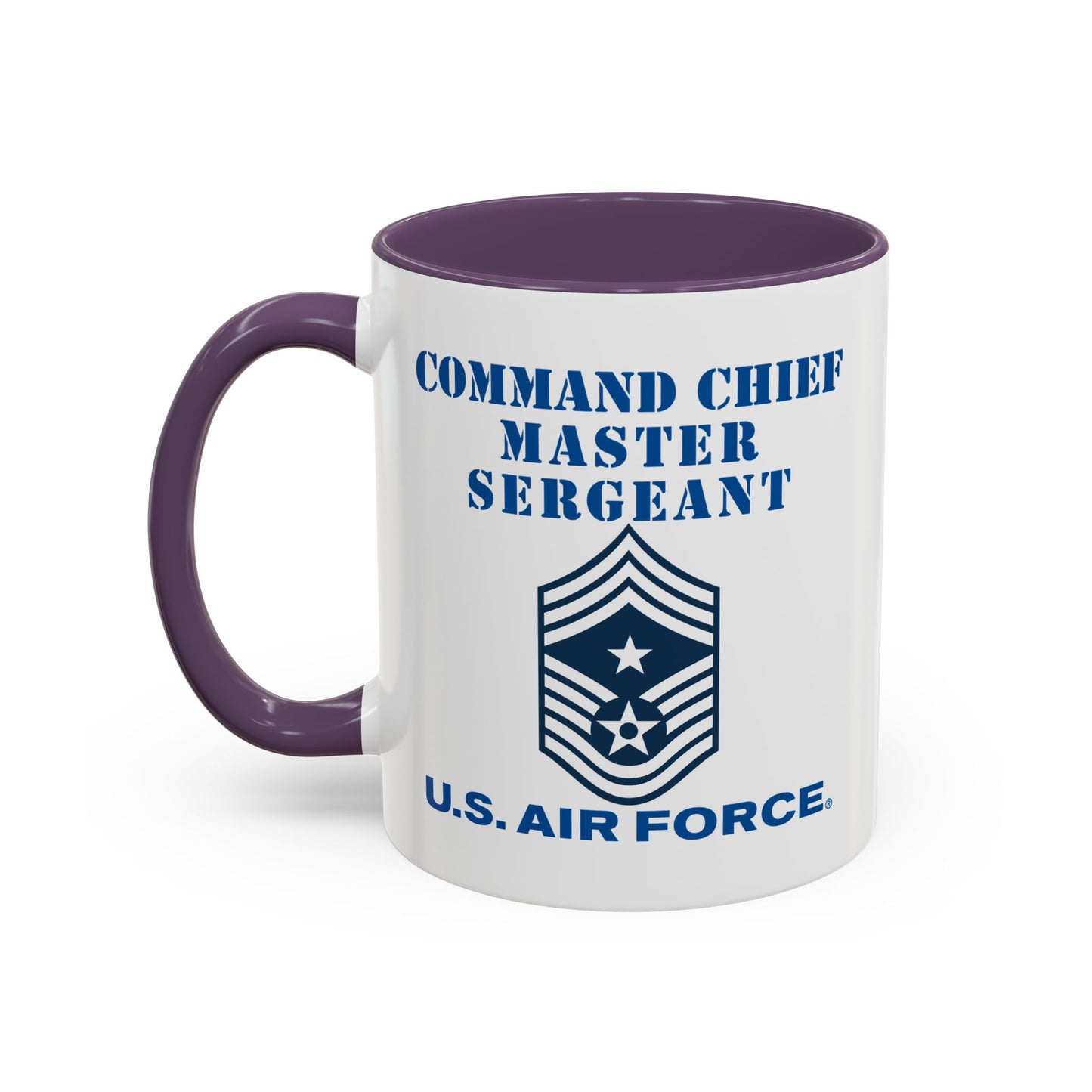 Accent Coffee Mug (11oz & 15oz) - USAF - Command Chief Master Sergeant (E9c) - 2020 - US Air Force w Text X 300