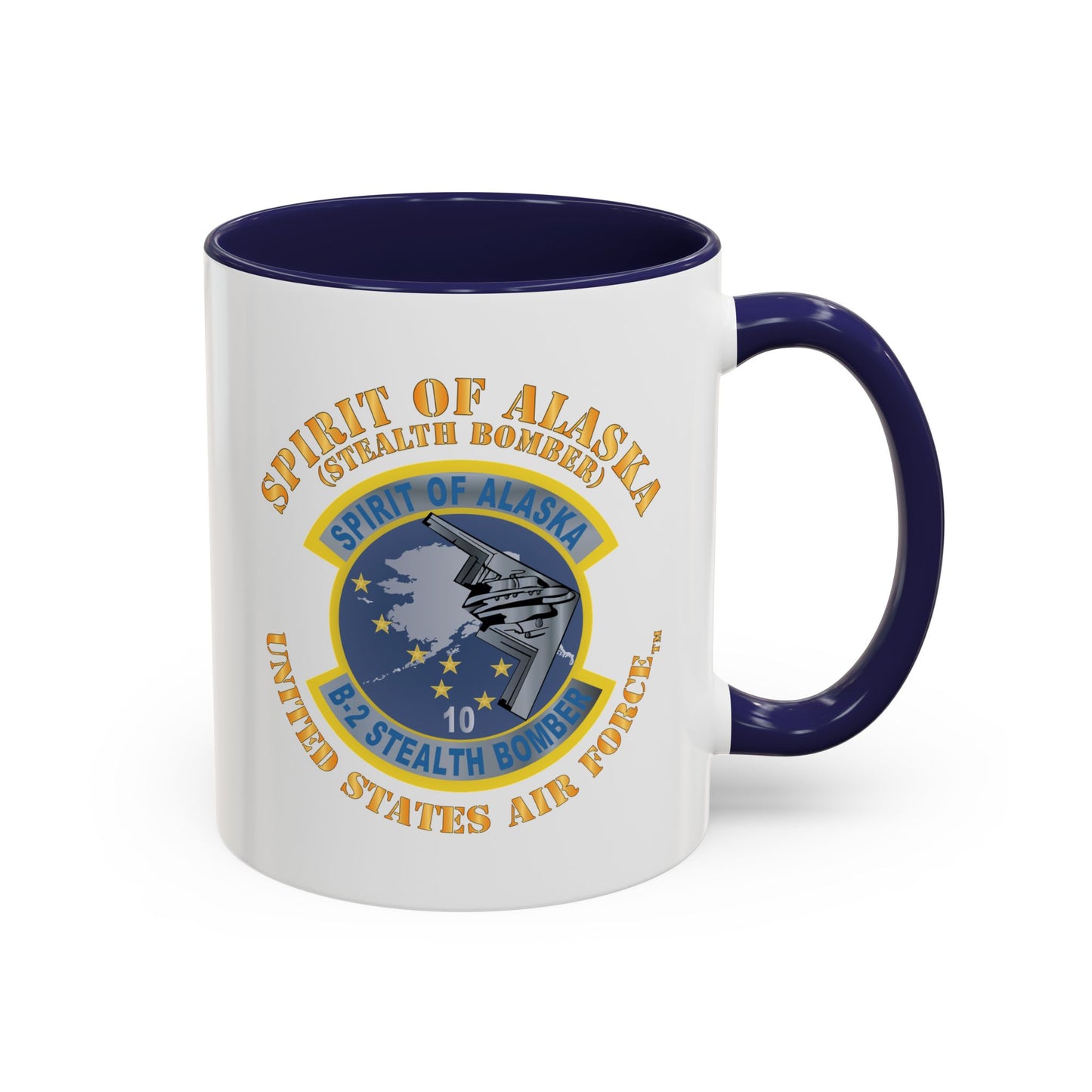 Accent Coffee Mug (11oz & 15oz) - USAF - B2 - Spirit of Alaska - Stealth Bomber X 300
