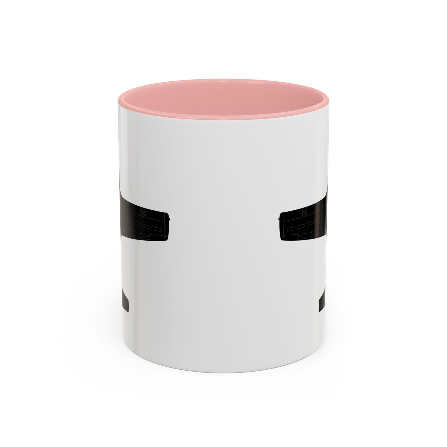 Accent Coffee Mug (11oz & 15oz) - Aircraft - T-37-Trainer - Top - Black - Metal X 300