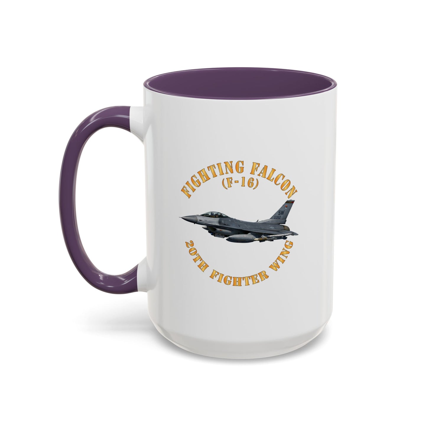 Accent Coffee Mug (11oz & 15oz) - USAF - F-16 Fighting Falcon - 20th Fighter Wing X 300