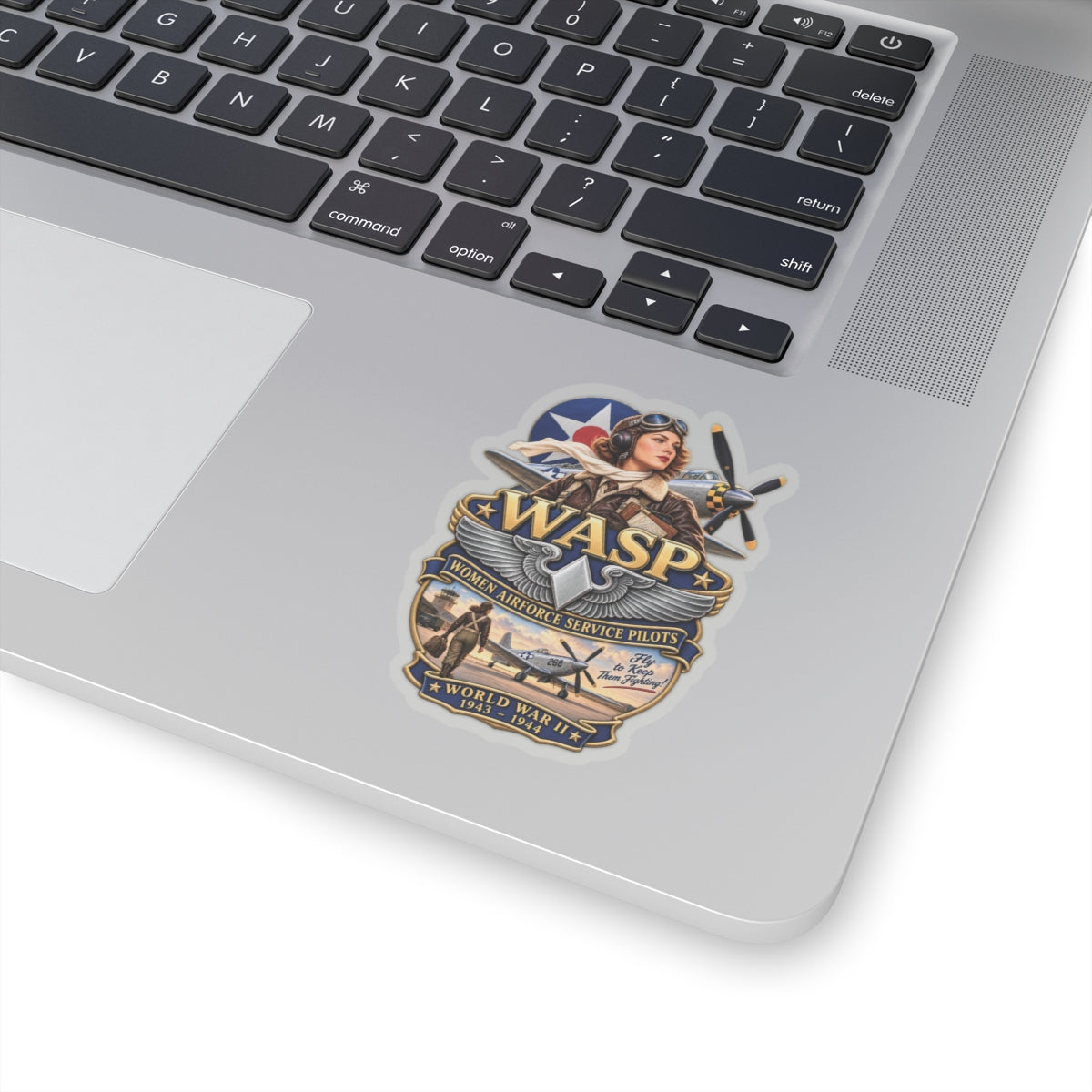 Kiss-Cut Stickers - WASP - Women Airforce Service Pilot - WWII - 3D - Enhanced
