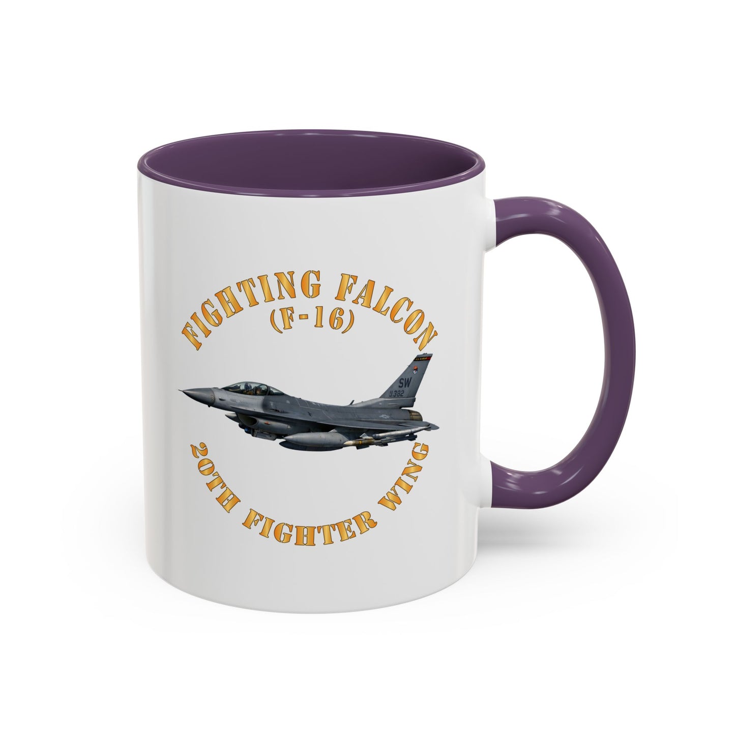 Accent Coffee Mug (11oz & 15oz) - USAF - F-16 Fighting Falcon - 20th Fighter Wing X 300