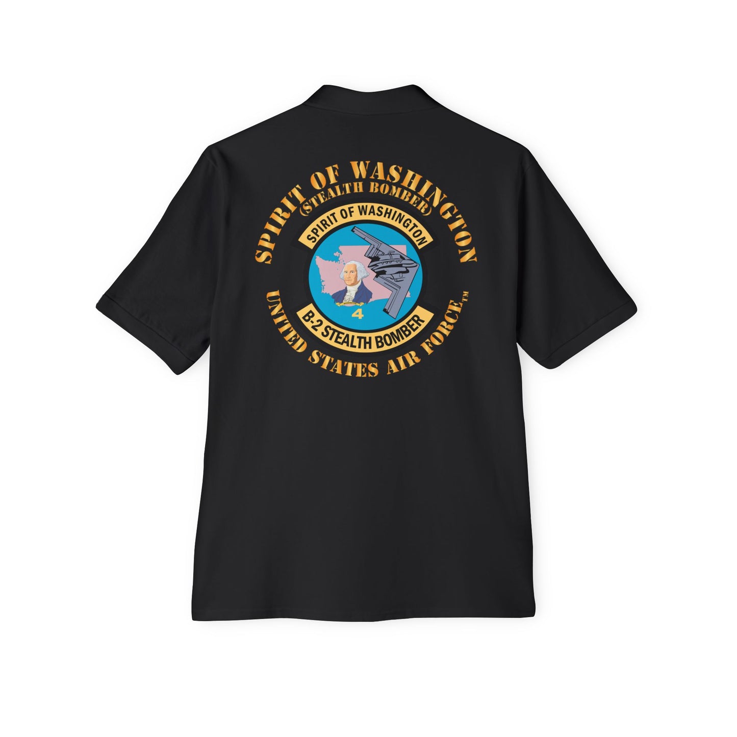 Men's Piqué Polo - USAF - B2 - Spirit of Washington - Stealth Bomber X 300