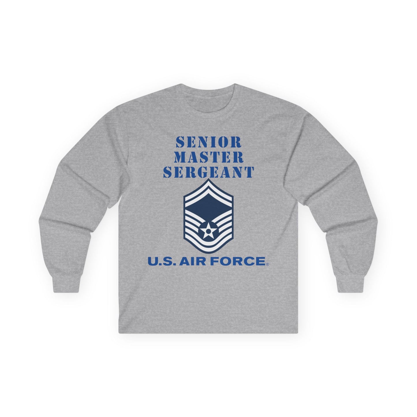 Unisex Ultra Cotton Long Sleeve Tee - USAF - Senior Master Sergeant (E8a) - 2020 - US Air Force w Text X 300