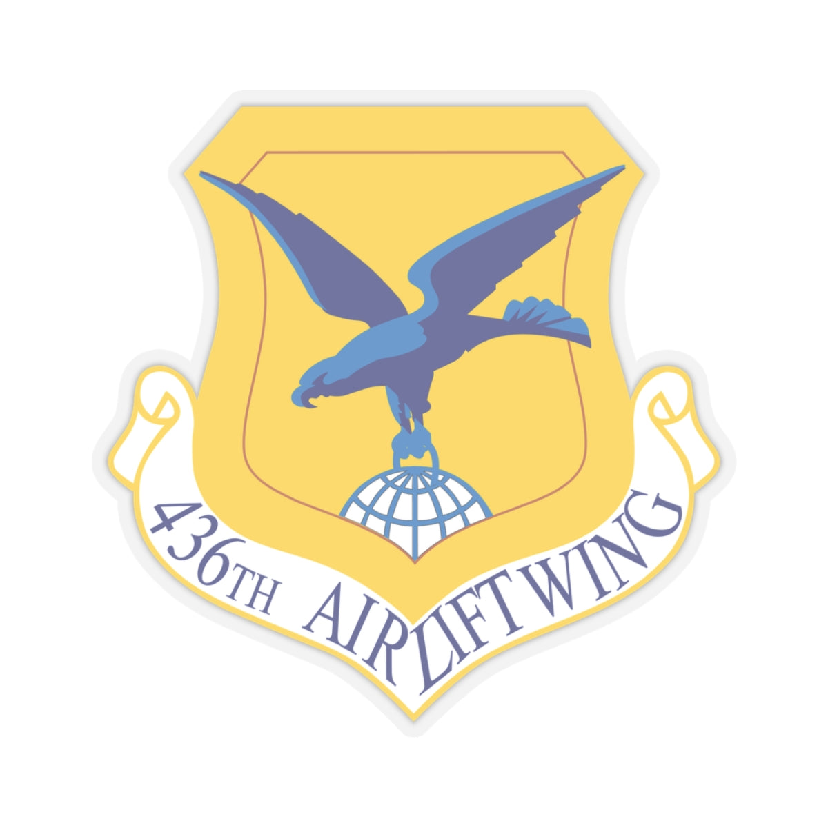 Kiss-Cut Stickers - USAF - 436th Airlift Wing wo Txt X 300