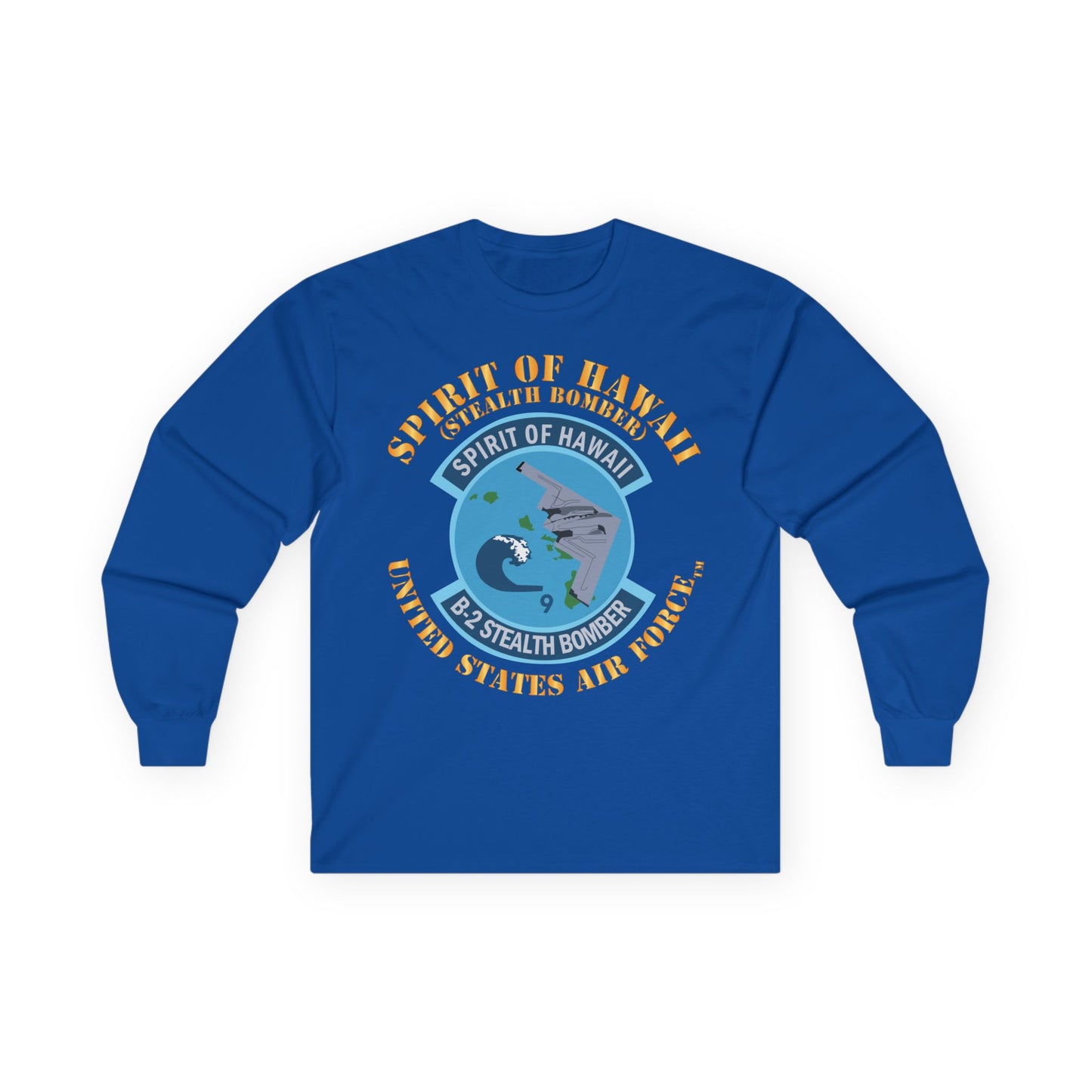 Unisex Ultra Cotton Long Sleeve Tee - USAF - B2 - Spirit of Hawaii - Stealth Bomber X 300