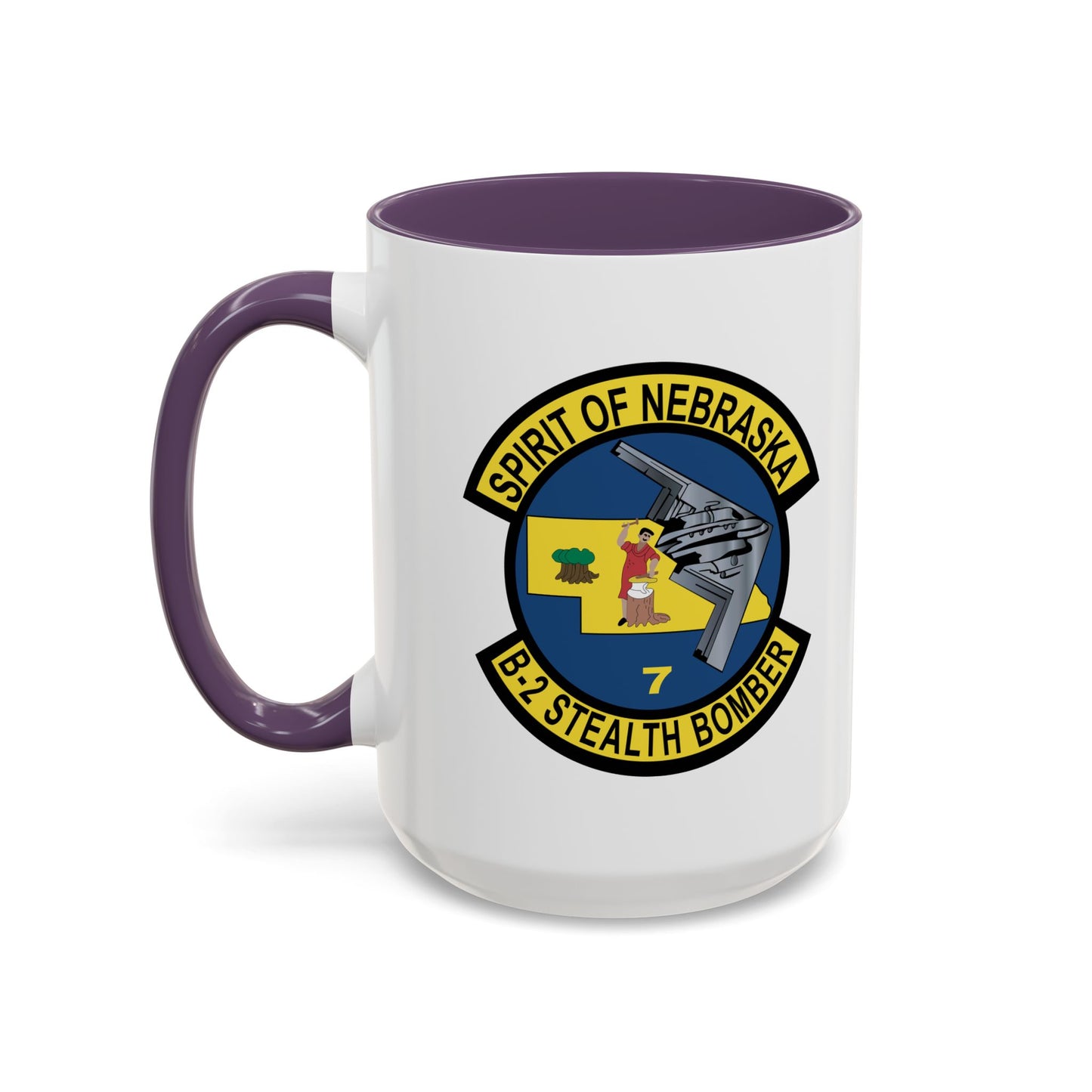 Accent Coffee Mug (11oz & 15oz) - USAF - B2 - Spirit of Nebraska - Stealth Bomber wo txt X 300