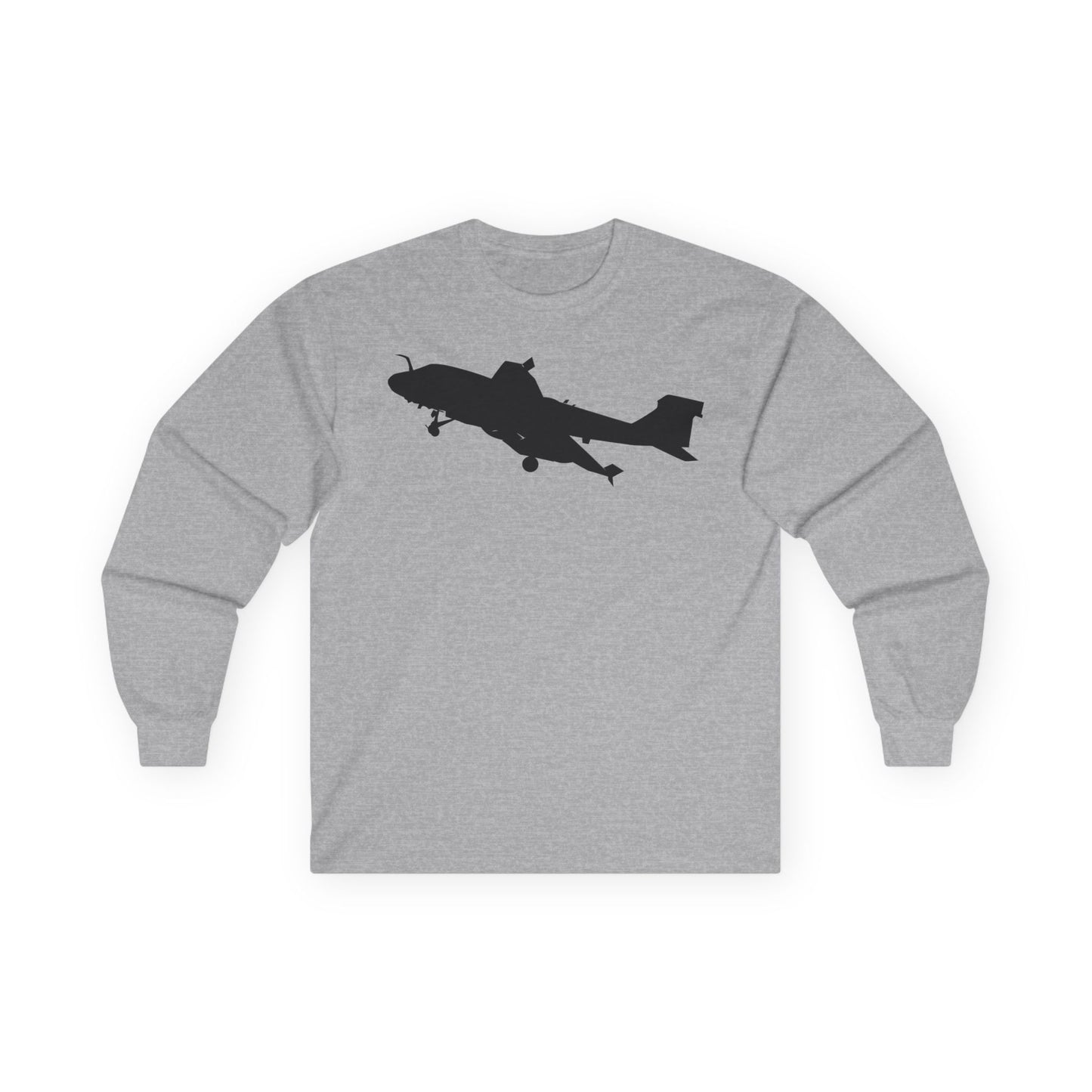 Unisex Ultra Cotton Long Sleeve Tee - Aircraft - Navy - A-6A Intruder - Silhouette X 300