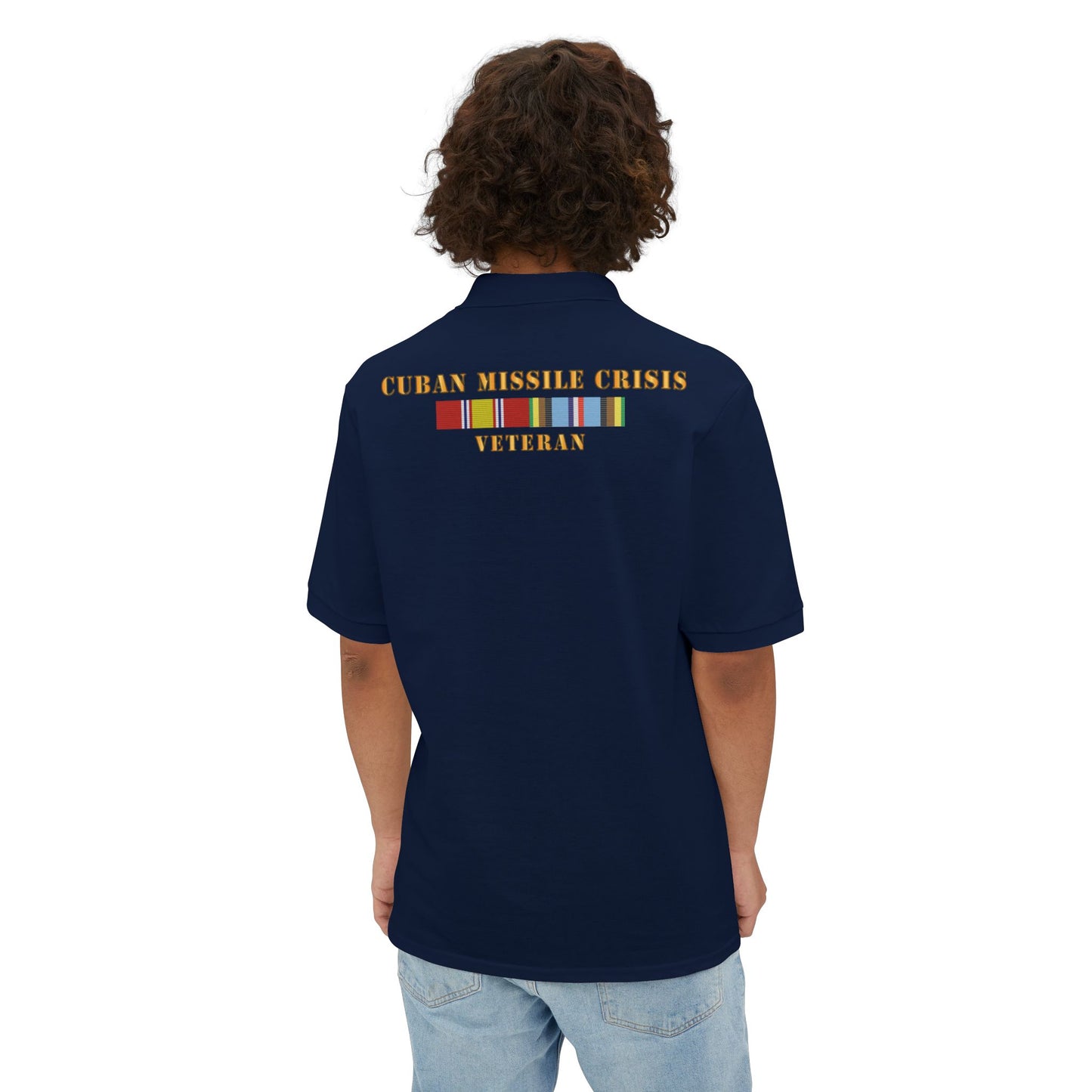 Men's Piqué Polo - USAF - Cuban Missile Crisis w AFEM COLD SVC X 300