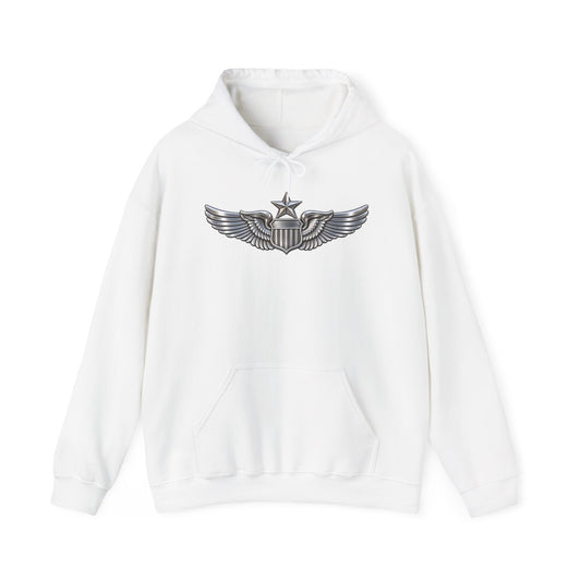 Unisex Heavy Blend Hooded Sweatshirt - USAF - Senior Pilot Badge wo txt - 3D - Enhanced