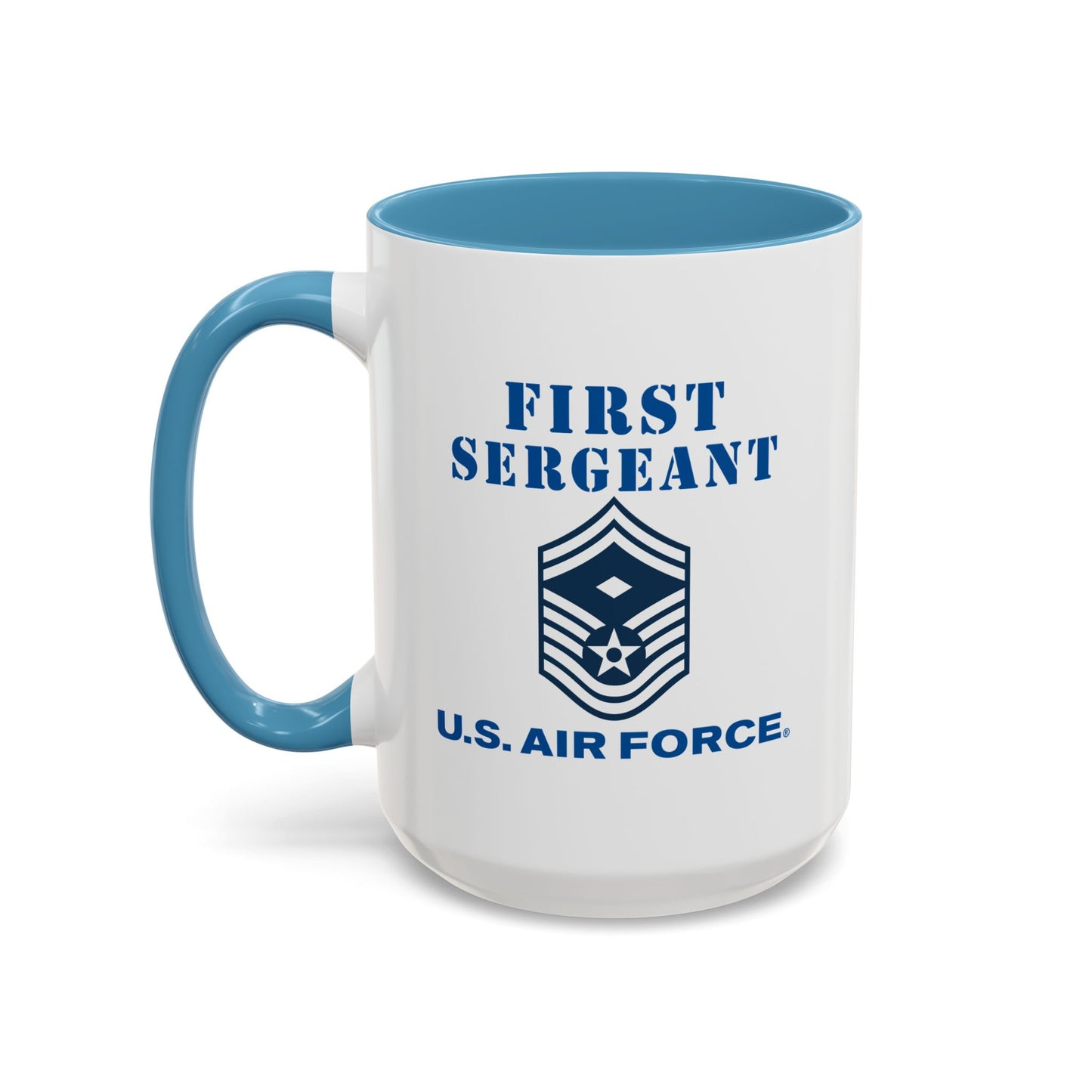 Accent Coffee Mug (11oz & 15oz) - USAF - First Sergeant (E8b) - 2020 - US Air Force w Text X 300