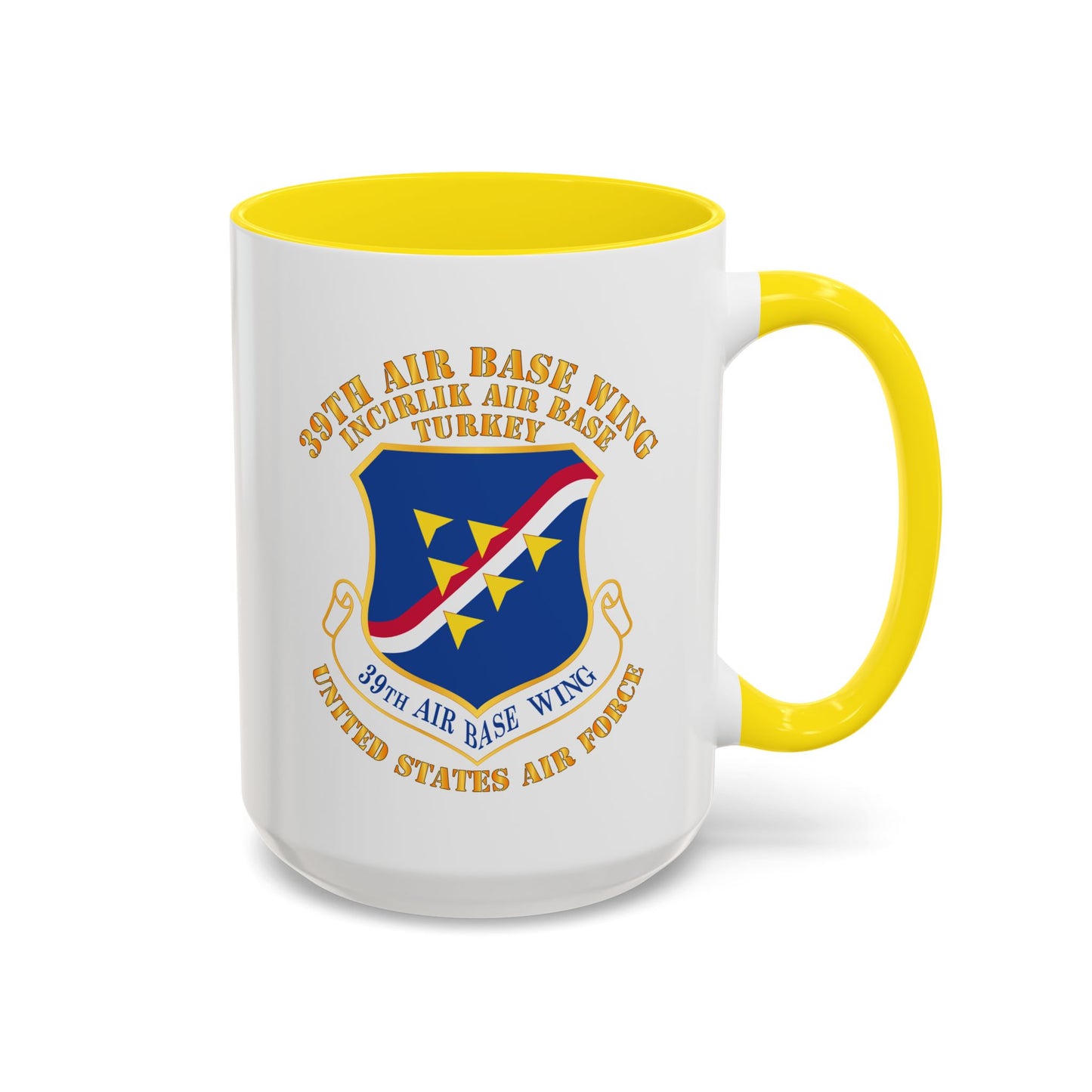 Accent Coffee Mug (11oz & 15oz) - USAF - 39th Airbase Wing - 3rd AF - Incirlik Air Base - Turkey