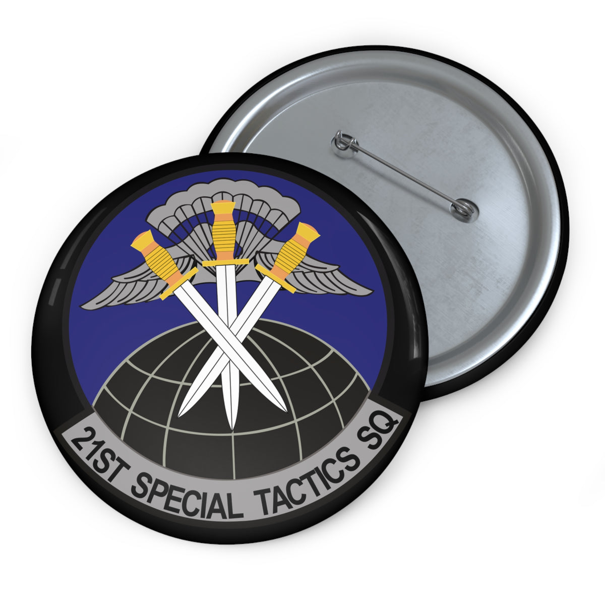 Custom Pin Button - USAF - 21st Special Tactics Squadron wo Txt