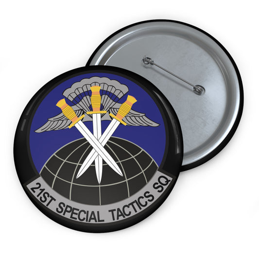 Custom Pin Button - USAF - 21st Special Tactics Squadron wo Txt