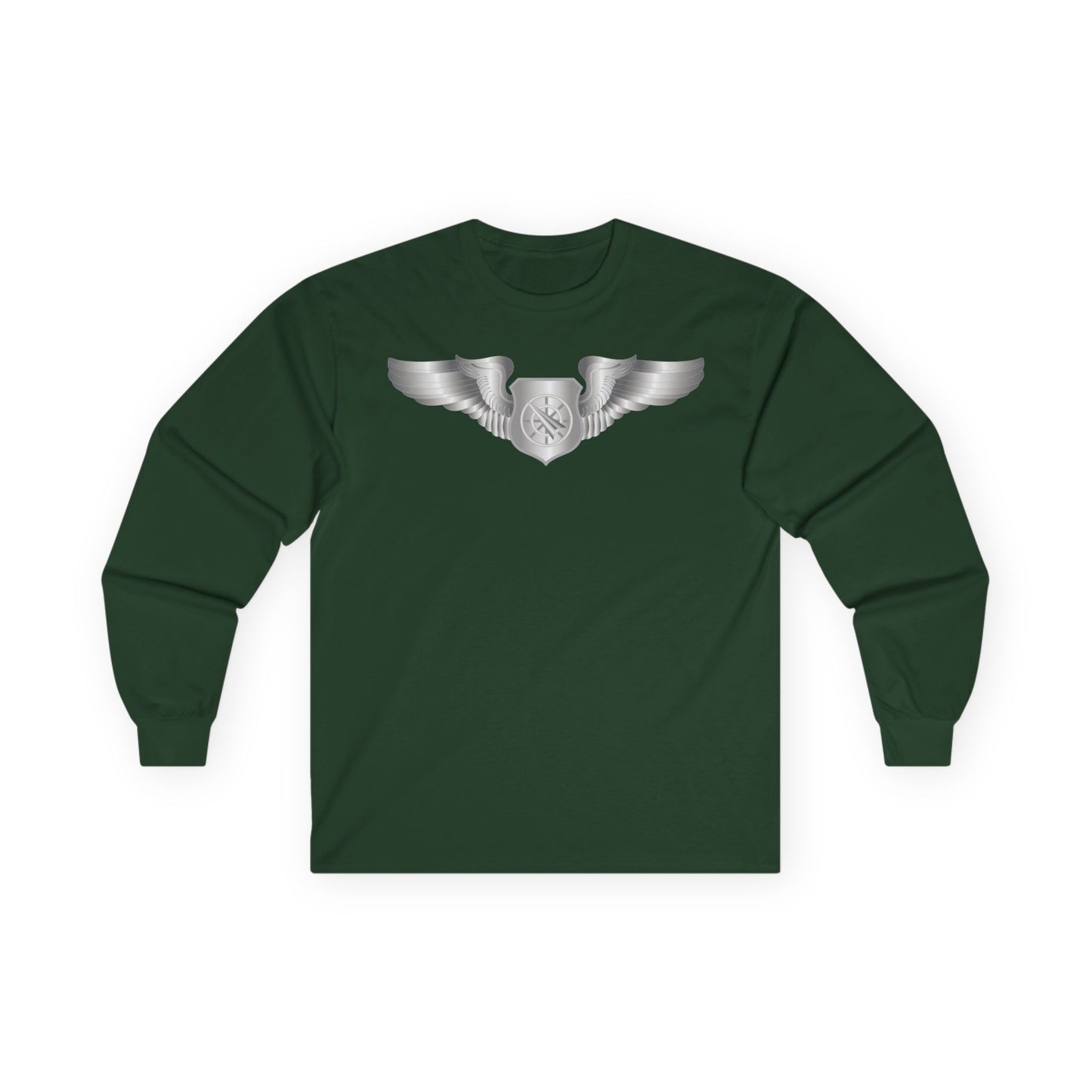 Unisex Ultra Cotton Long Sleeve Tee - USAF - Air Battle Manager - Basic Wings wo Txt