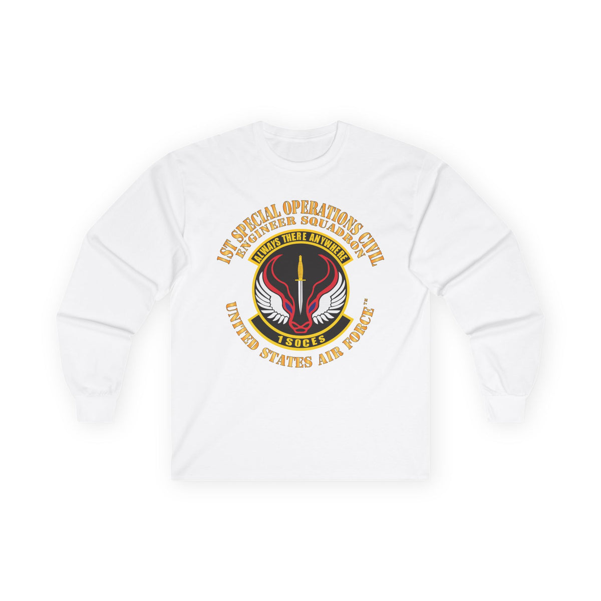 Unisex Ultra Cotton Long Sleeve Tee - USAF - 1st Special Operations Civil Engineer Sq X 300