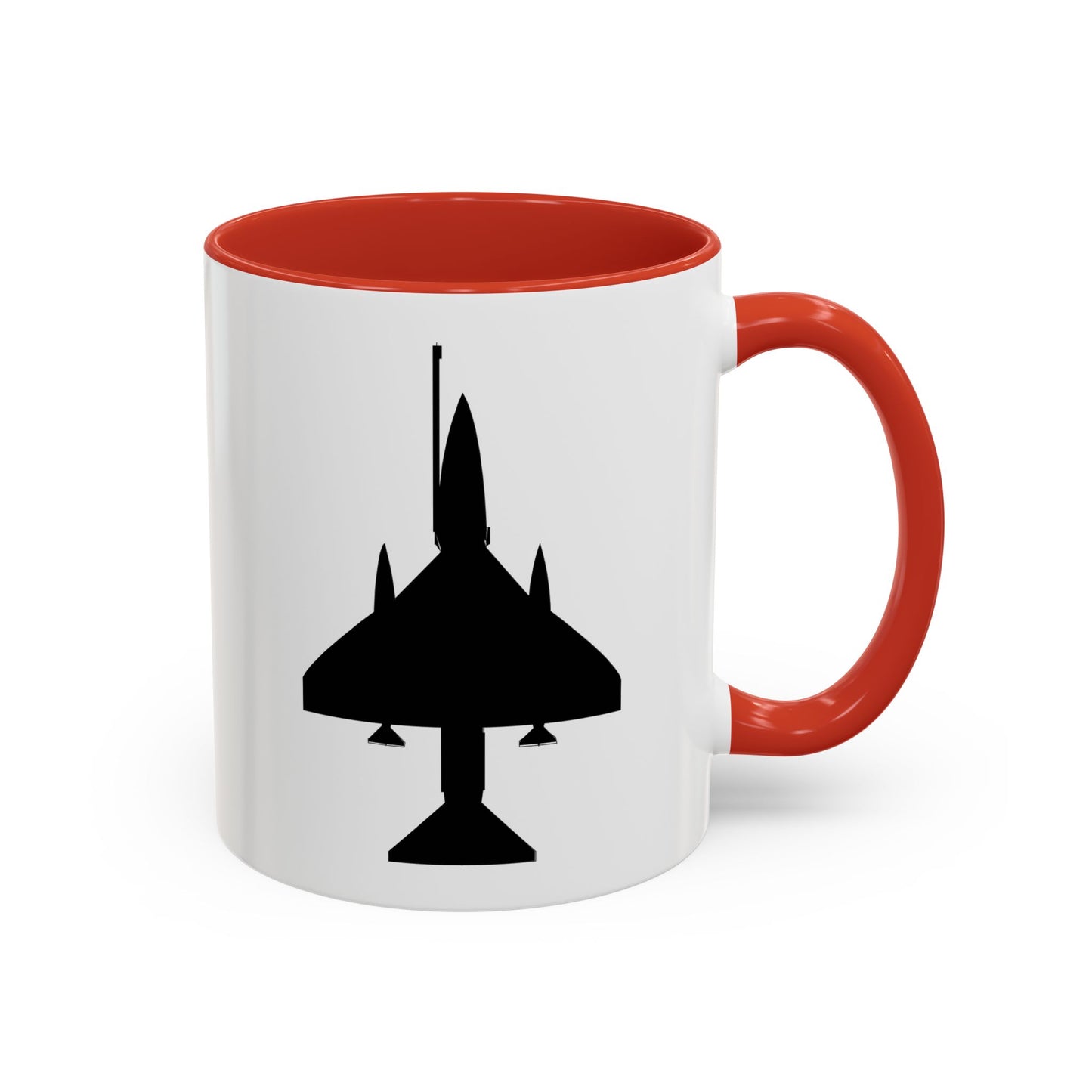 Accent Coffee Mug (11oz & 15oz) - Aircraft - A-4 SkyHawk - Top - Silhouette X 300
