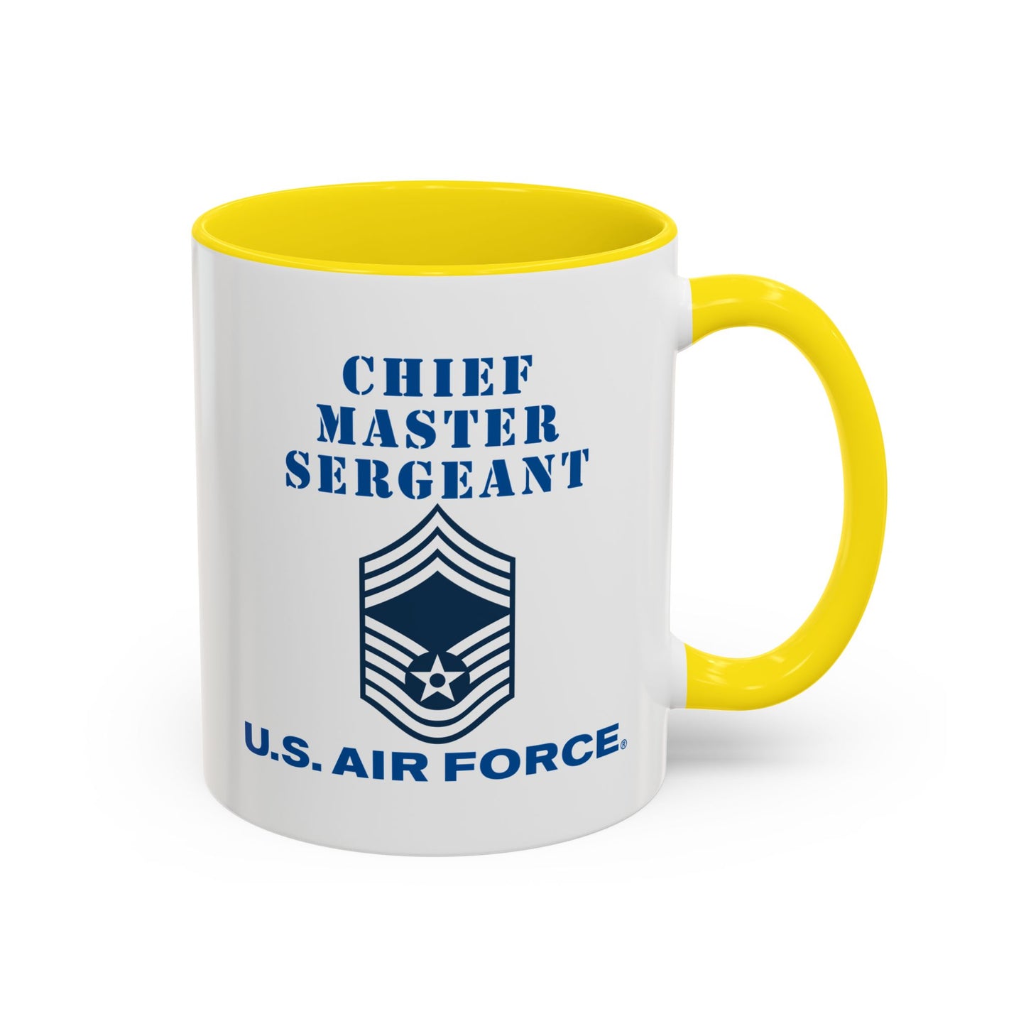 Accent Coffee Mug (11oz & 15oz) - USAF - Chief Master Sergeant (E9a) - 2020 - US Air Force w Text X 300