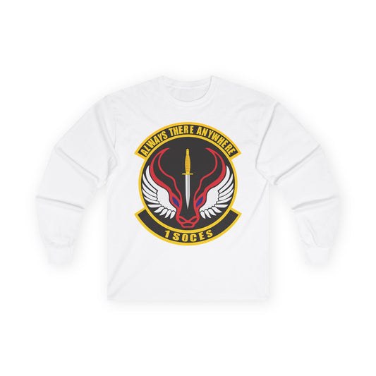 Unisex Ultra Cotton Long Sleeve Tee - USAF - 1st Special Operations Civil Engineer Sq wo txt
