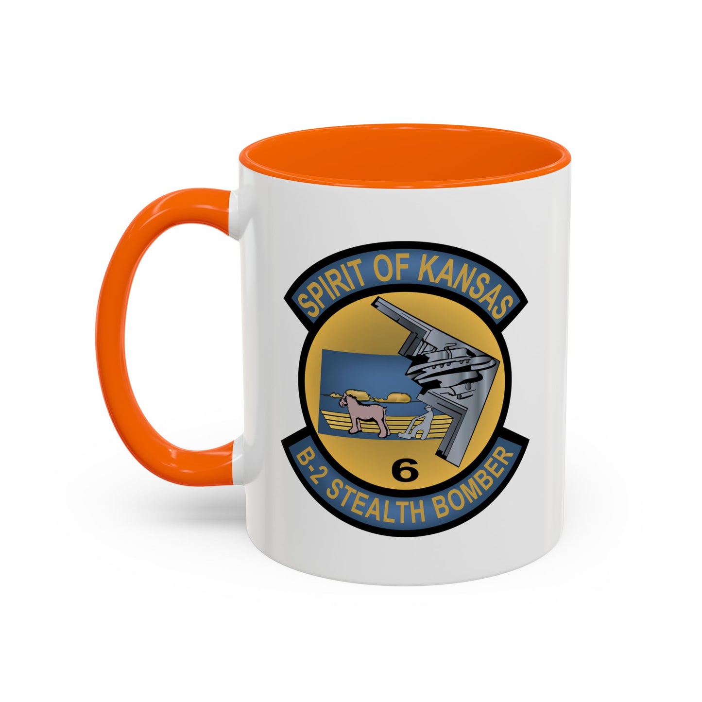 Accent Coffee Mug (11oz & 15oz) - USAF - B2 - Spirit of Kansas - Stealth Bomber wo txt X 300
