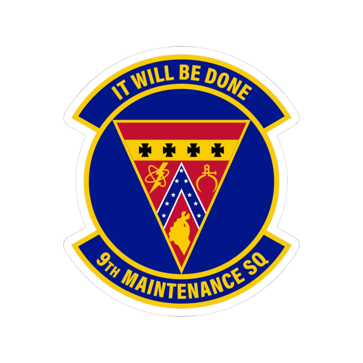 Kiss-Cut Stickers - USAF - 9th Maintenance Squadron wo txt X 300