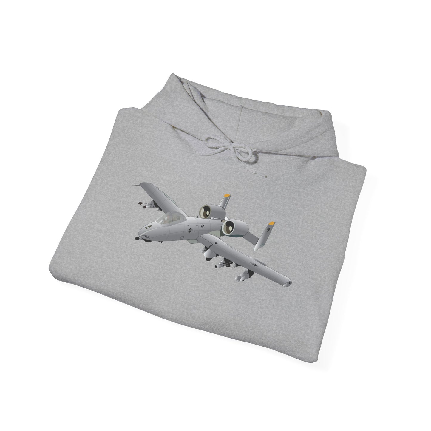 Unisex Heavy Blend Hooded Sweatshirt - Aircraft - A10 - Front - Top - Oblique X 300