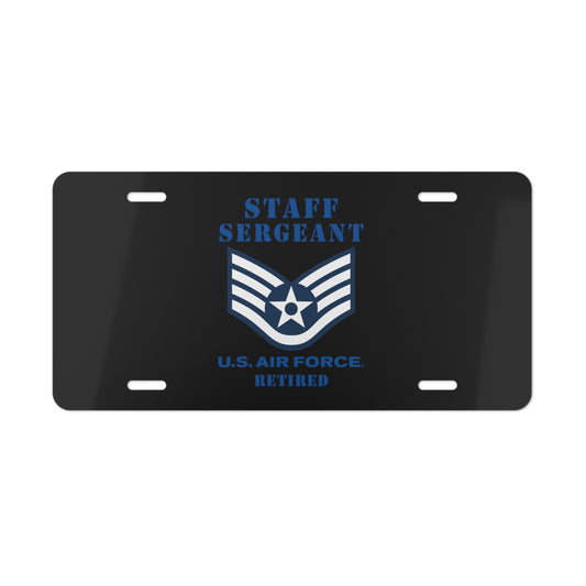 License Plate - USAF - Staff Sergeant (E5) - 2020 - Retired