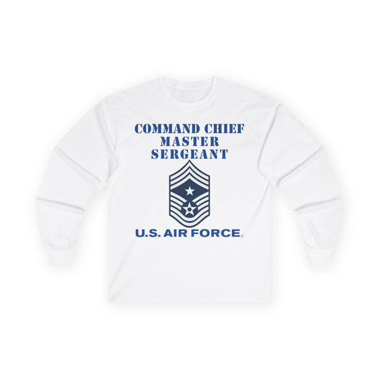 Unisex Ultra Cotton Long Sleeve Tee - USAF - Command Chief Master Sergeant (E9c) - 2020 - US Air Force w Text X 300