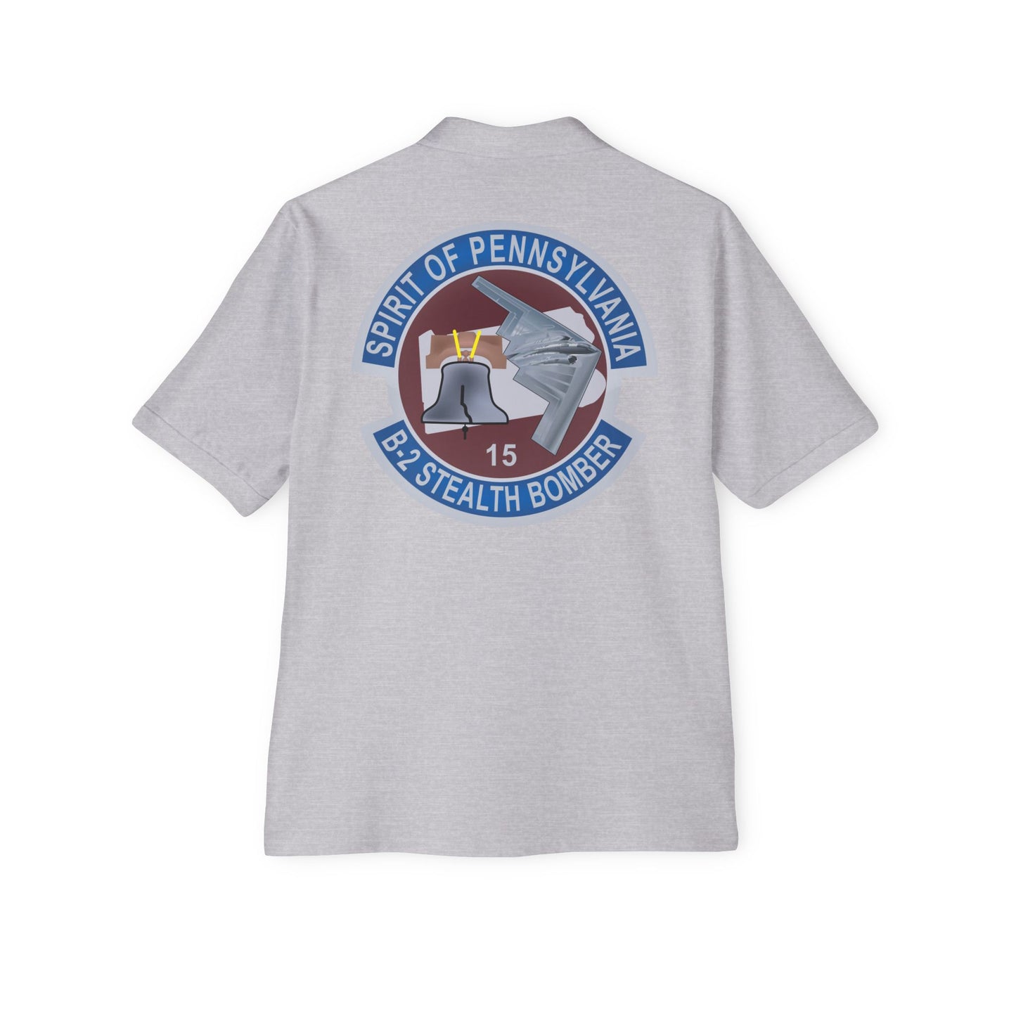 Men's Piqué Polo - USAF - B2 - Spirit of Pennsylvania Stealth Bomber wo Txt X 300