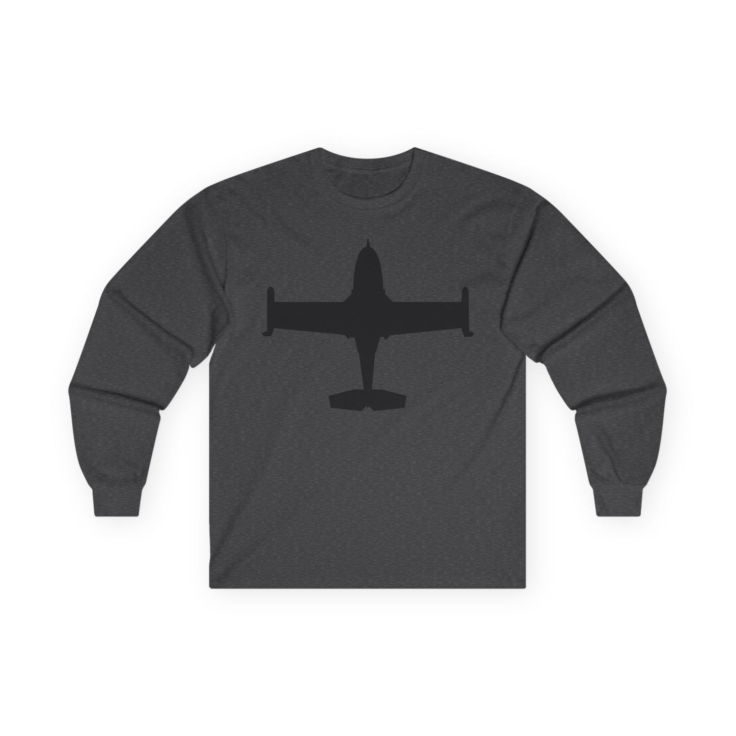 Unisex Ultra Cotton Long Sleeve Tee - Aircraft - A-37-Trainer - Top - Silhouette X 300