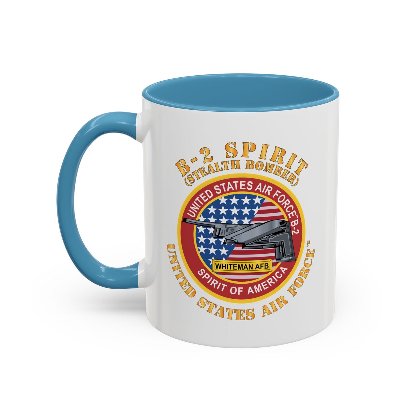 Accent Coffee Mug (11oz & 15oz) - USAF - B2 - Spirit - Stealth Bomber X 300